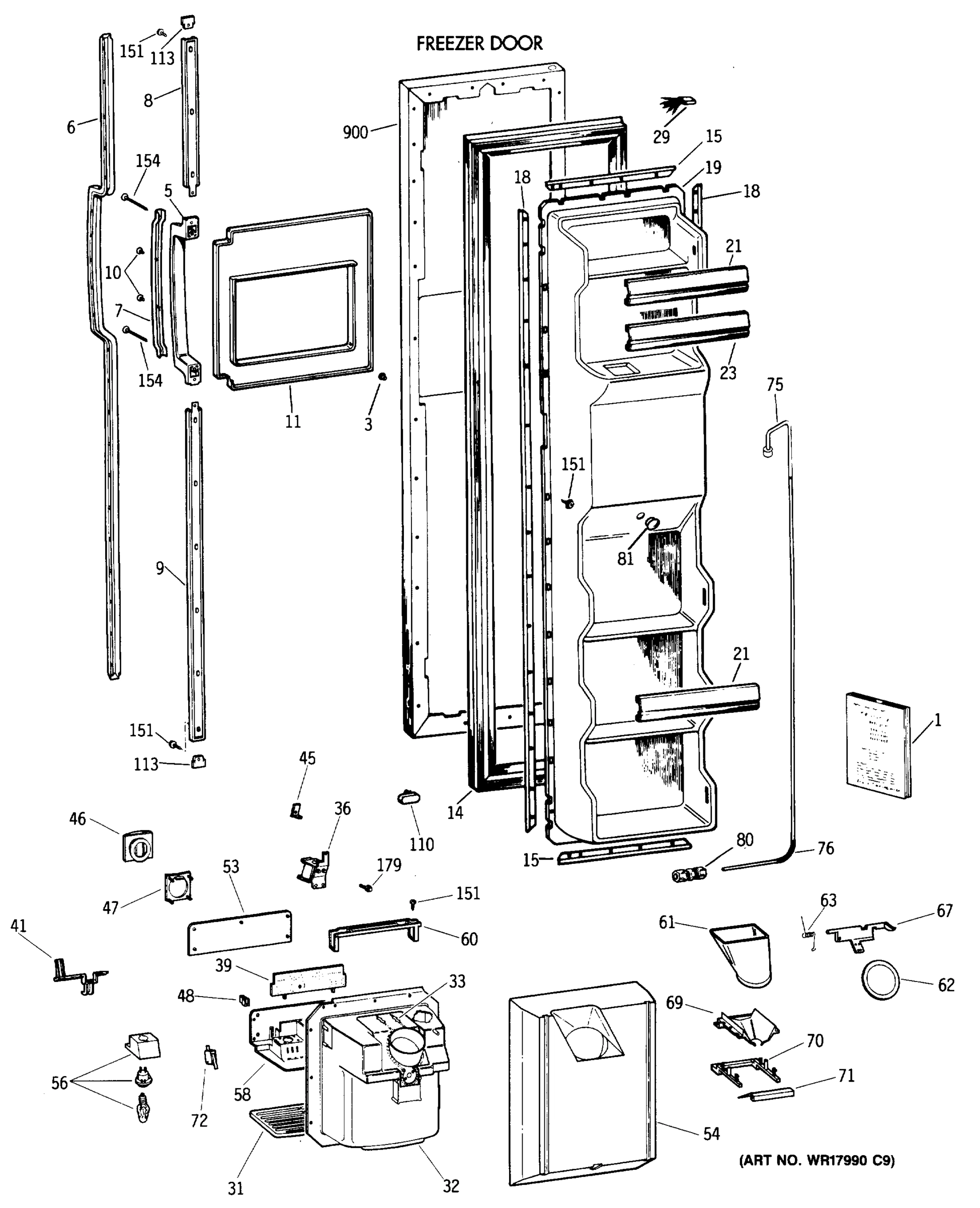 FREEZER DOOR