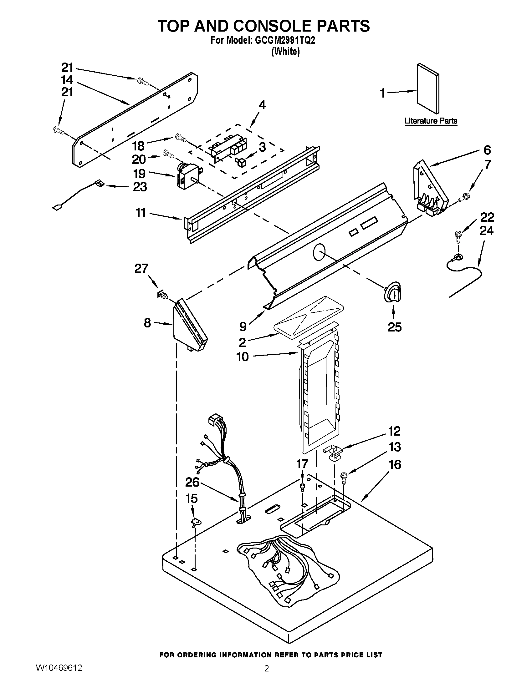 01 - TOP AND CONSOLE PARTS