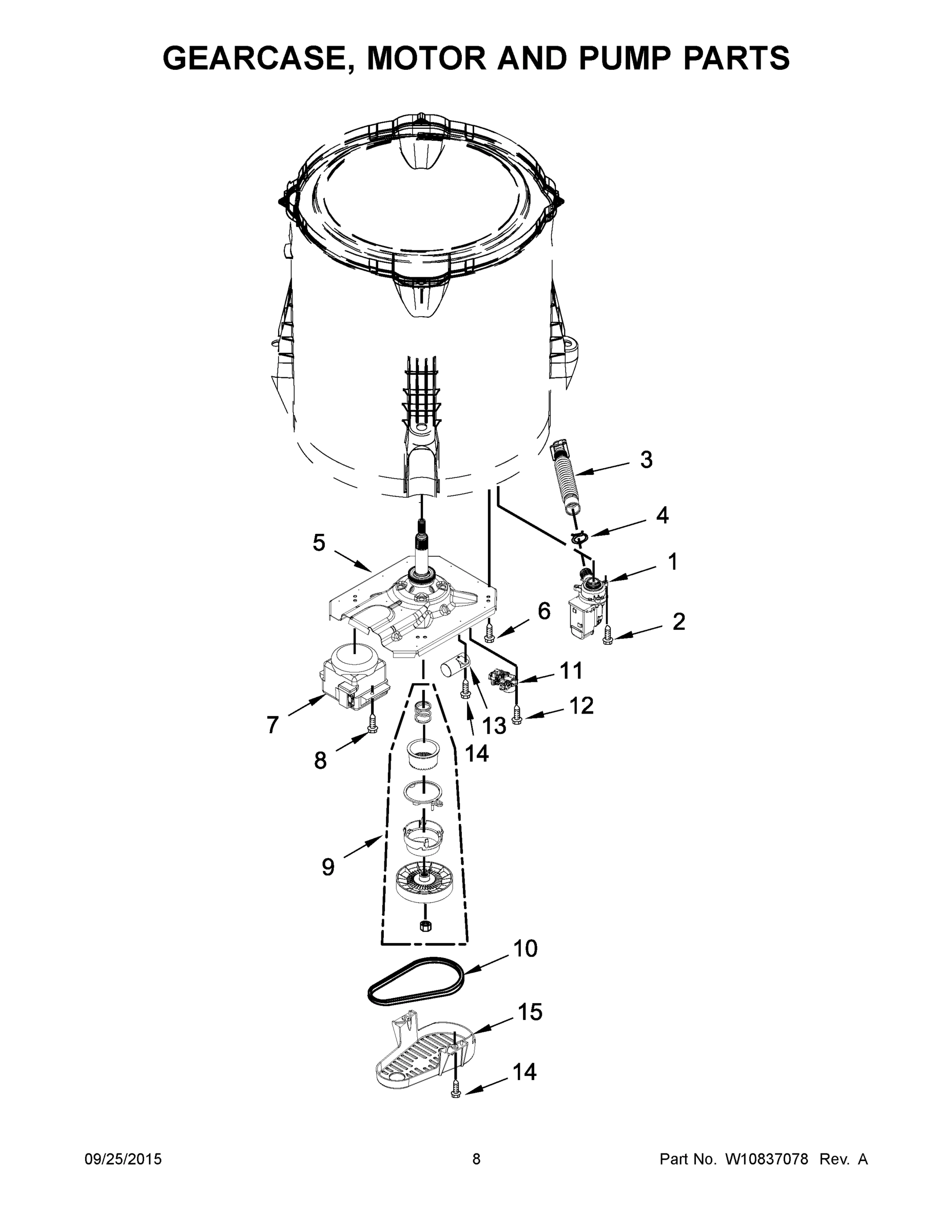 05 - GEARCASE, MOTOR AND PUMP PARTS