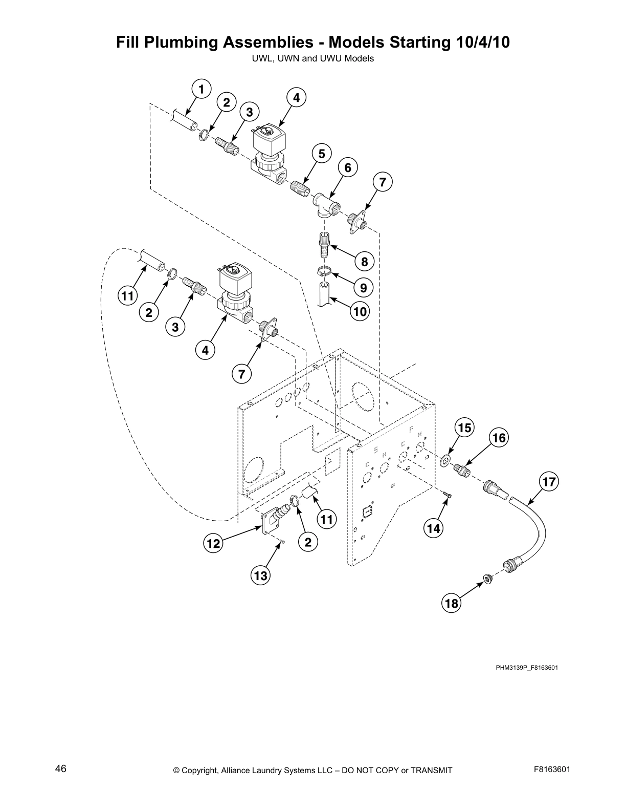 Fill Plumbing Assemblies - Models Starting 10/4/10