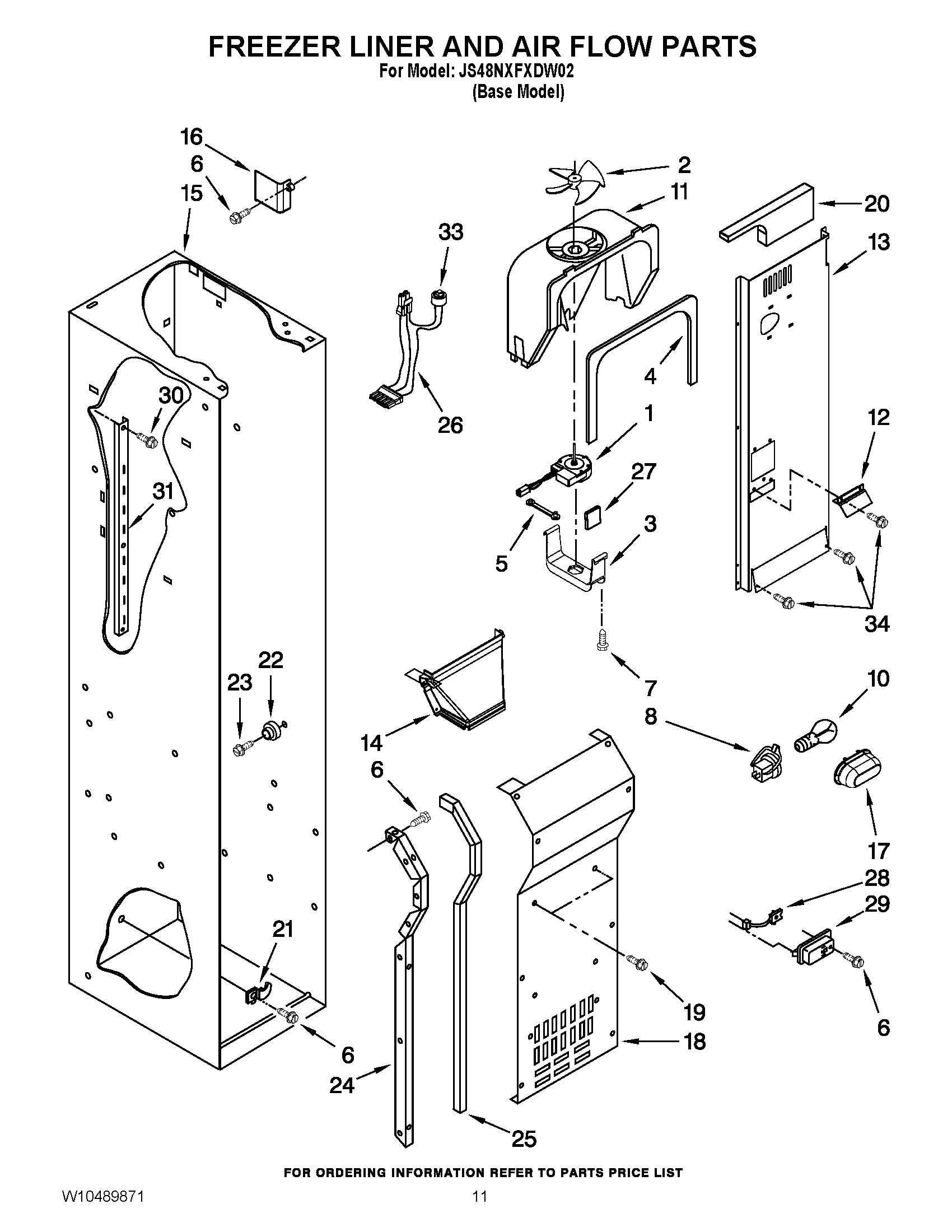 08 - FREEZER LINER AND AIR FLOW PARTS