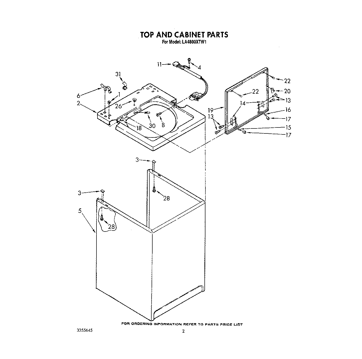 02 - TOP AND CABINET, LIT/OPTIONAL