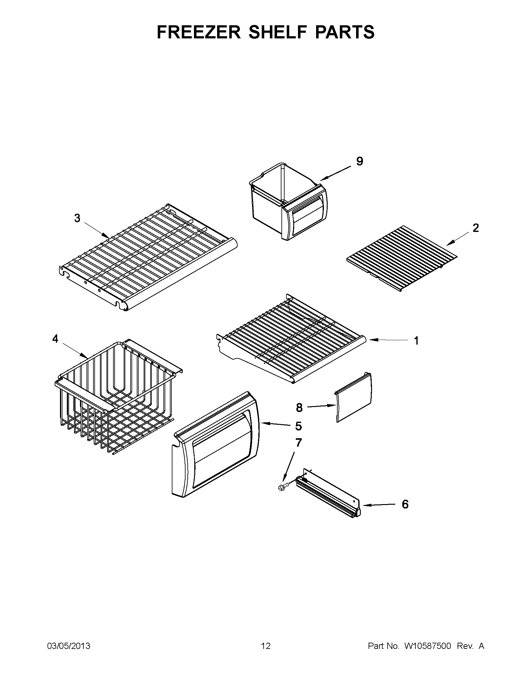 06 - FREEZER SHELF PARTS