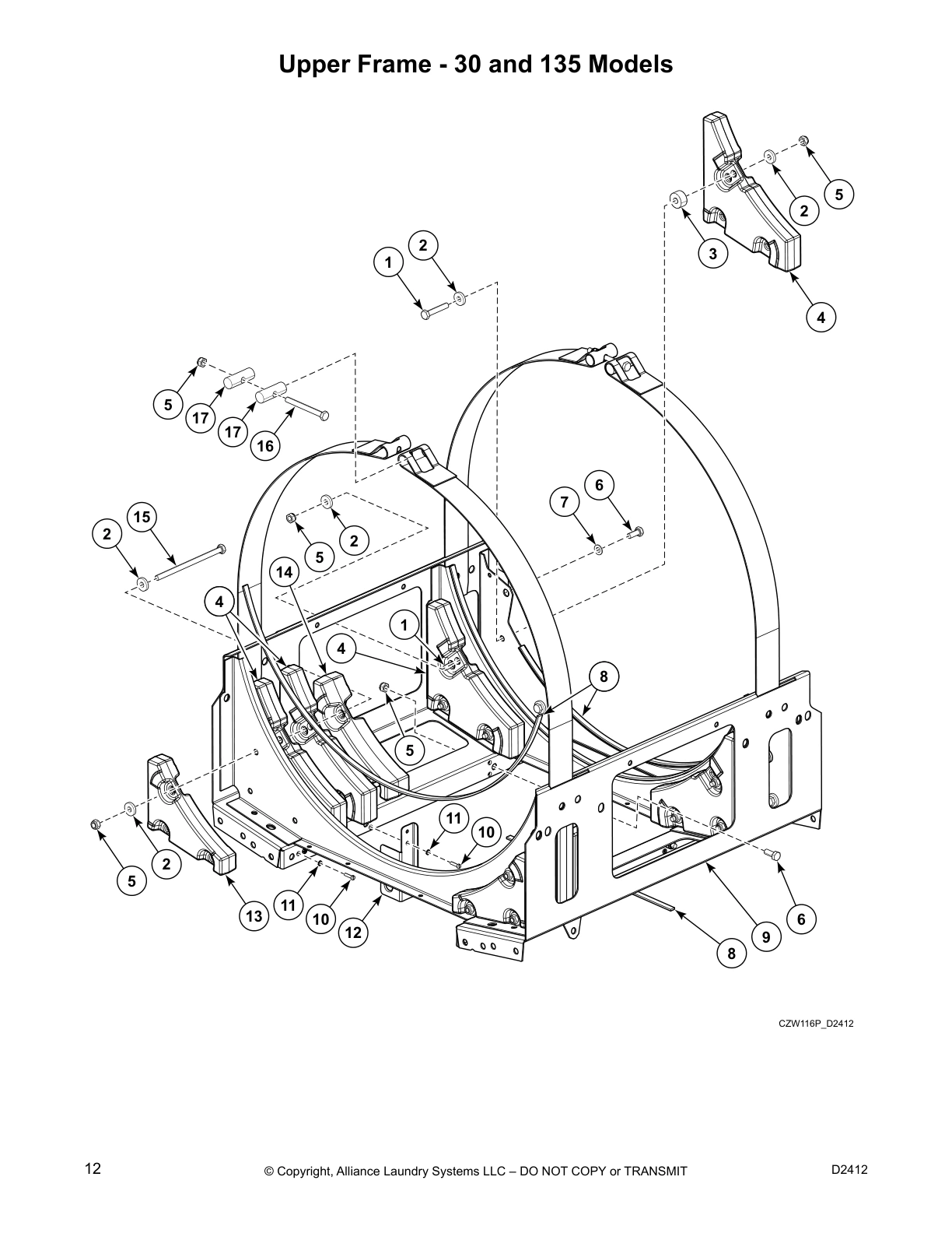 Upper Frame - 30 and 135 Models