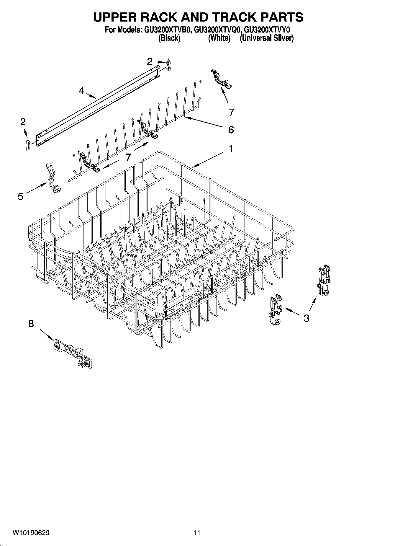 09 - UPPER RACK AND TRACK PARTS