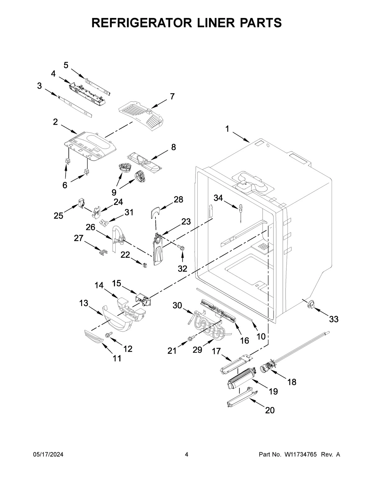 03 - REFRIGERATOR LINER PARTS
