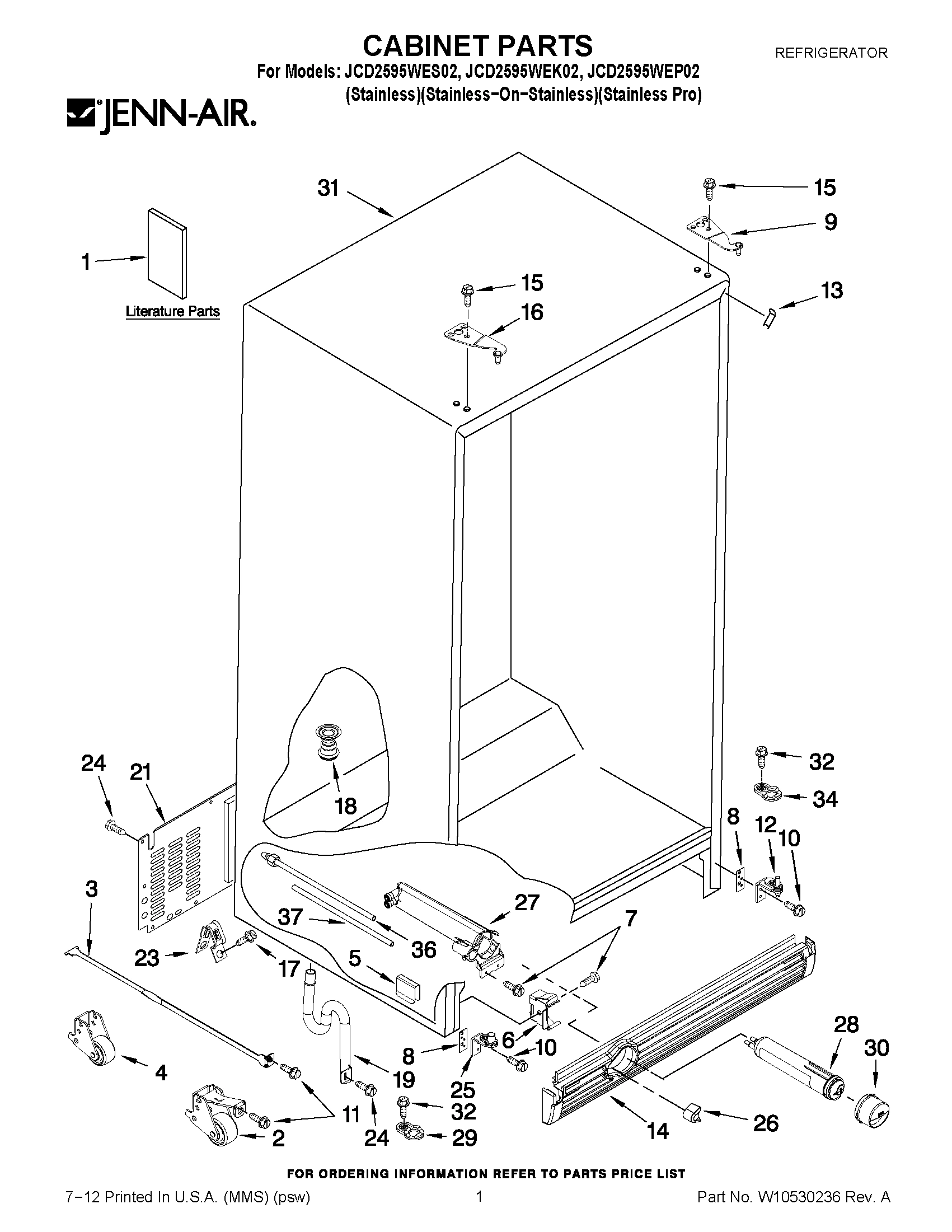 01 - CABINET PARTS