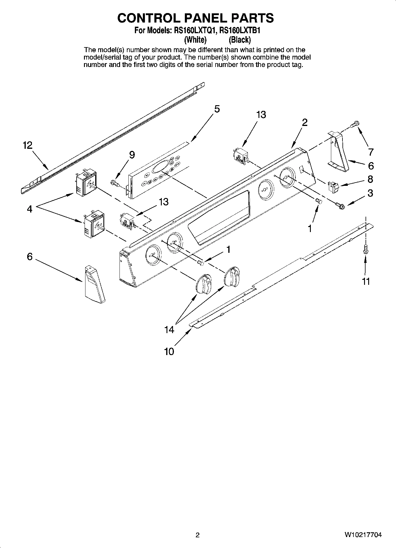 02 - CONTROL PANEL PARTS