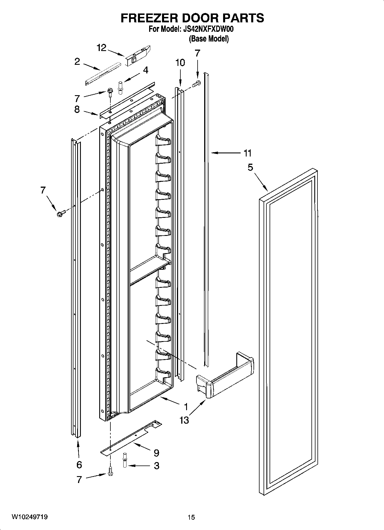 10 - FREEZER DOOR PARTS