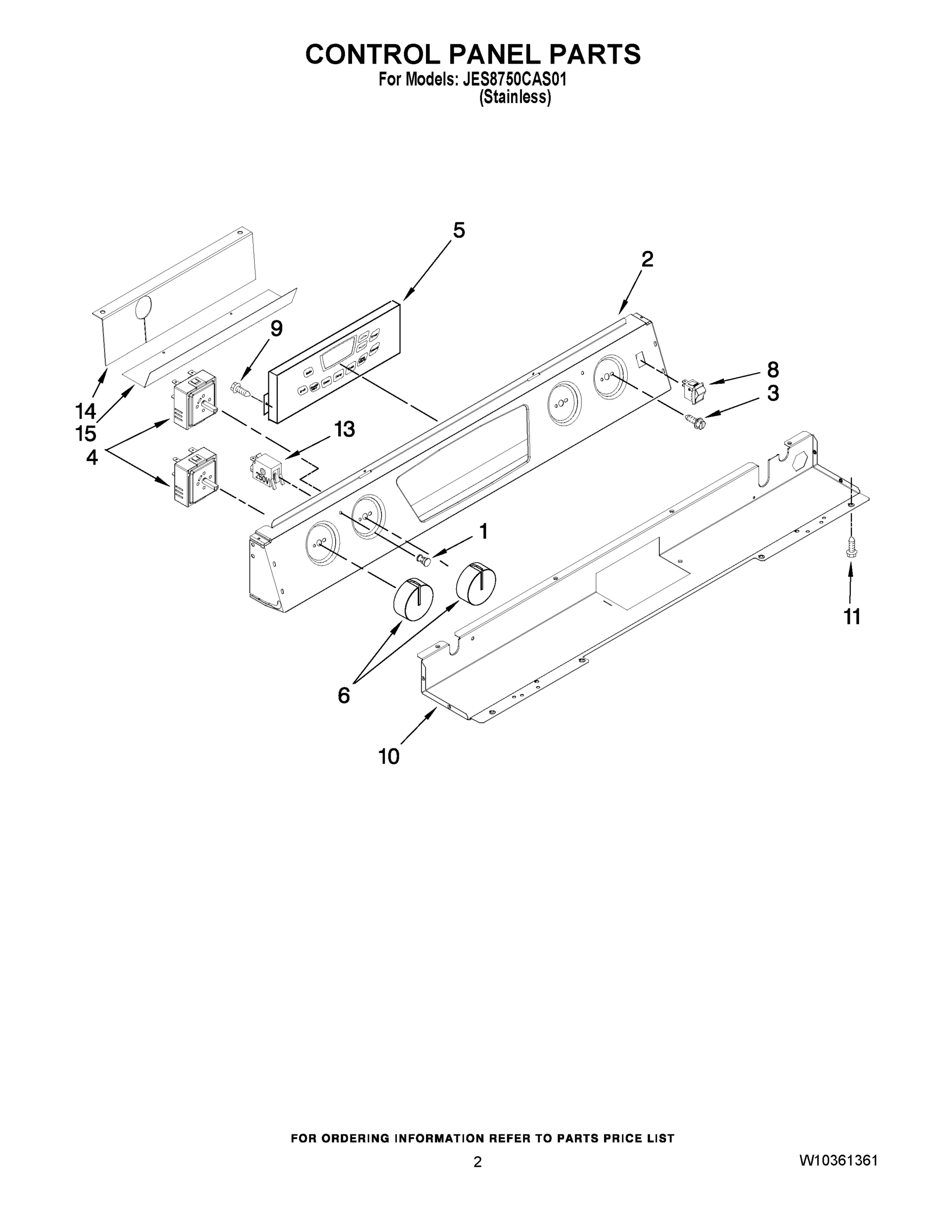 02 - CONTROL PANEL PARTS