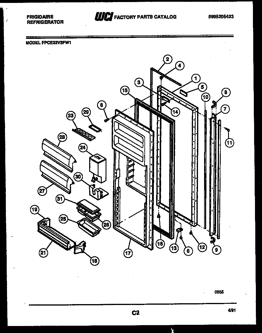 02 - REFRIGERATOR DOOR PARTS