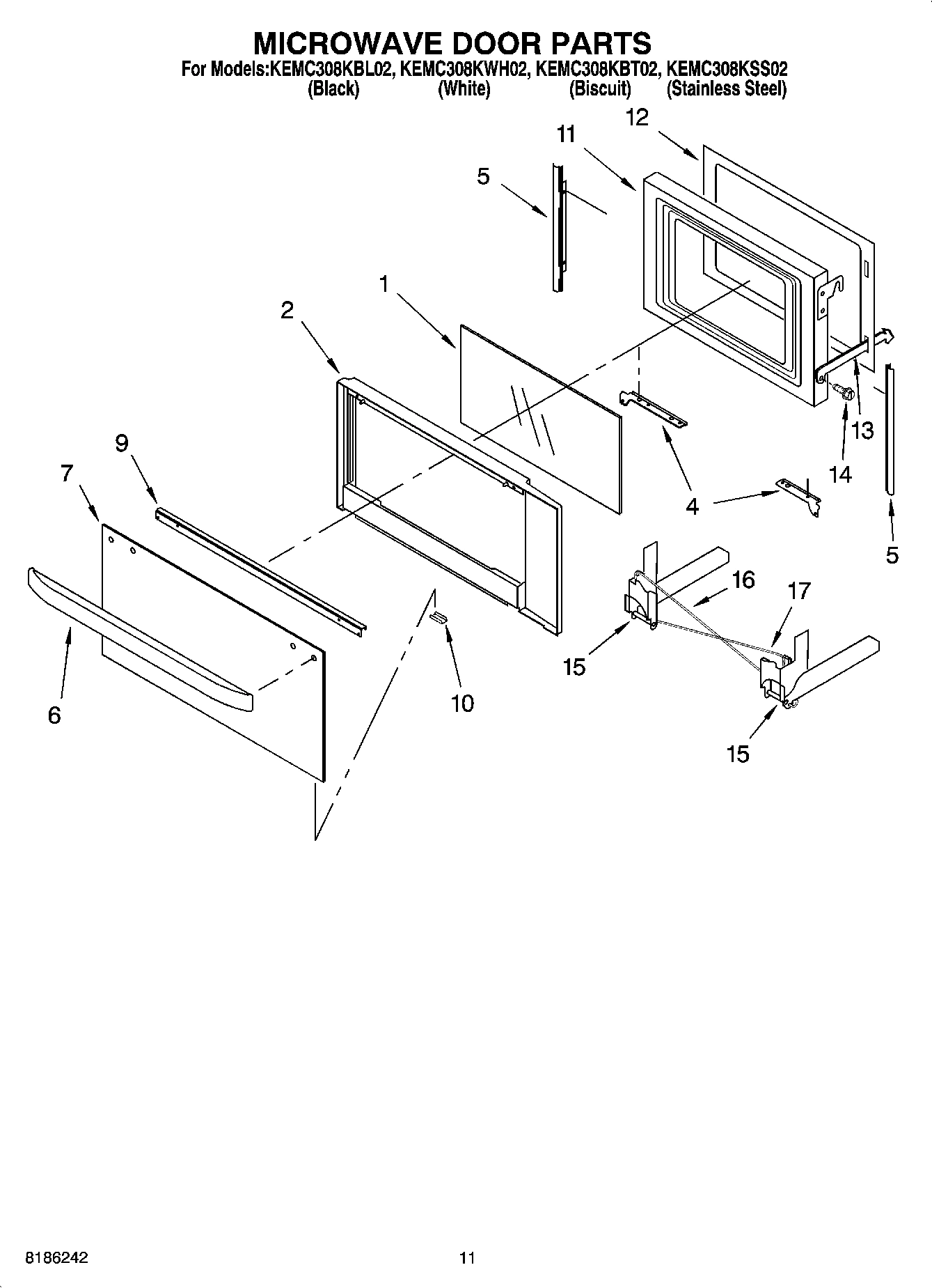 09 - MICROWAVE DOOR PARTS, OPTIONAL PARTS