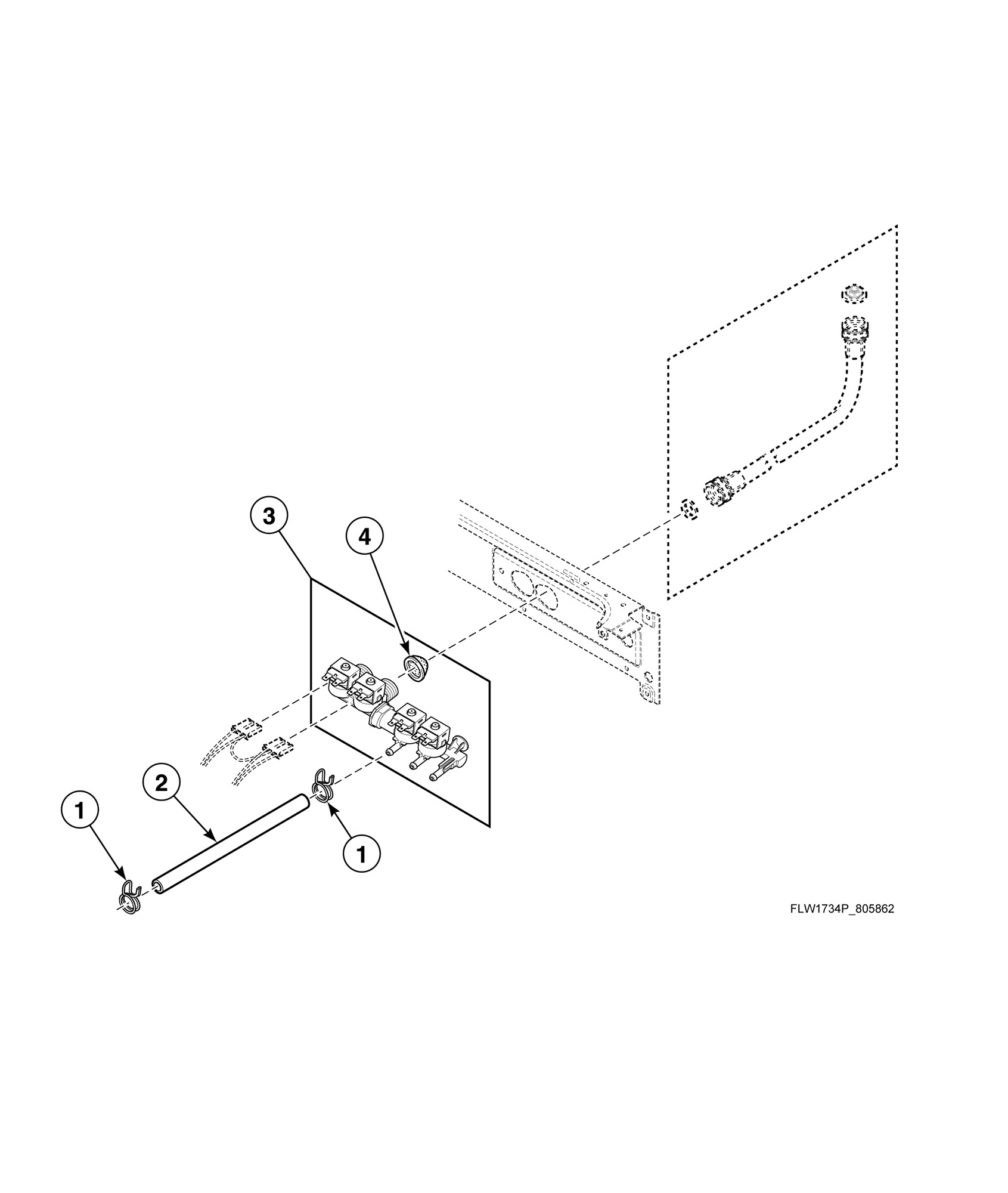 Mixing Valve and Valve-to-Dispenser Hose