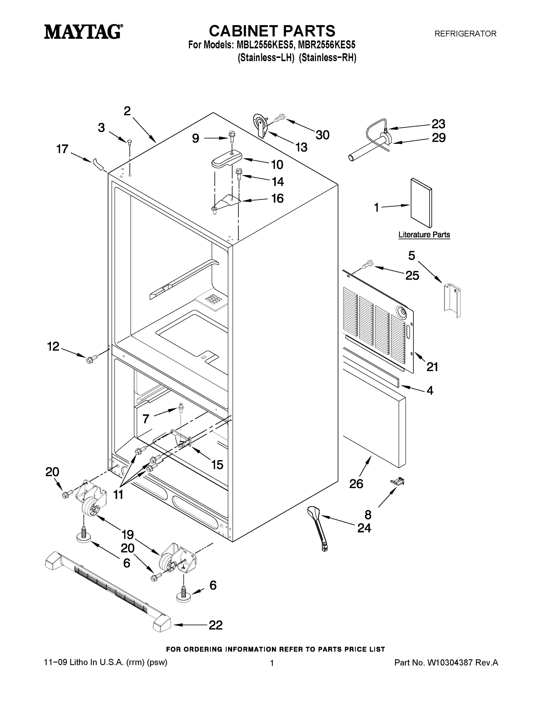 01 - CABINET PARTS