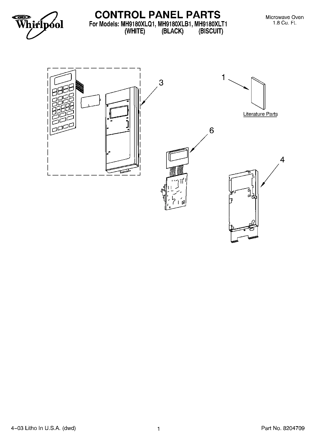 01 - CONTROL PANEL PARTS