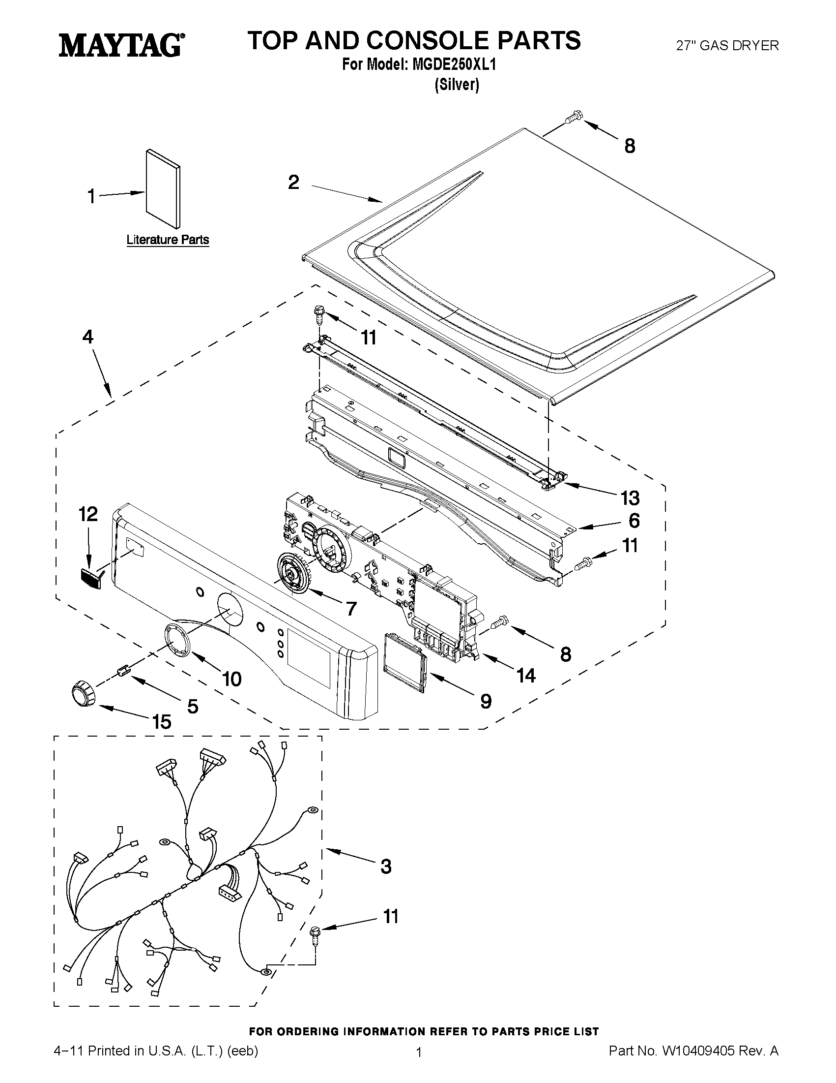 01 - TOP AND CONSOLE PARTS