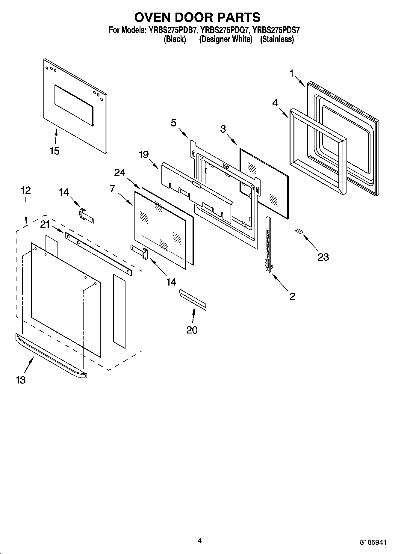 03 - OVEN DOOR PARTS