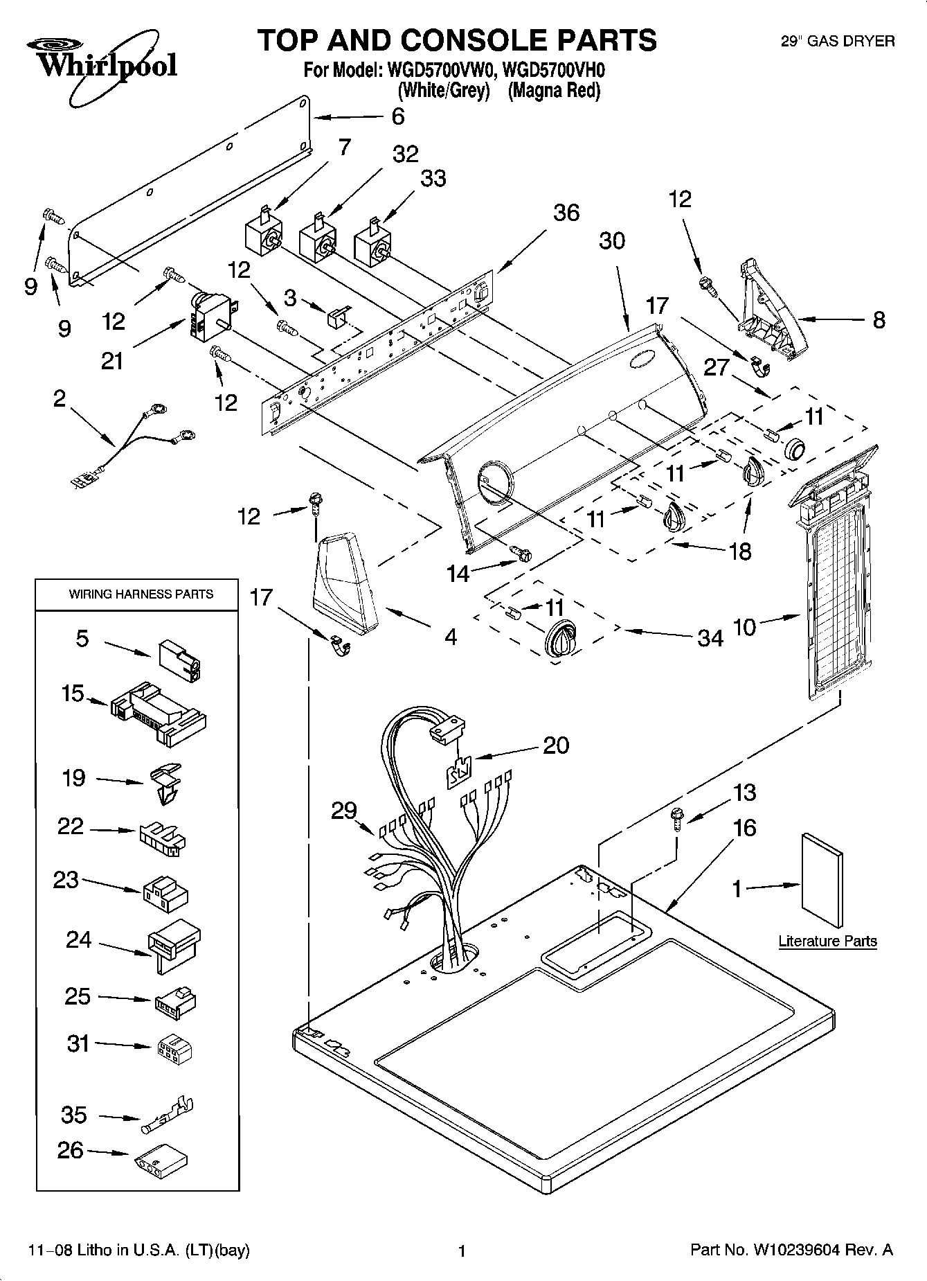 01 - TOP AND CONSOLE PARTS