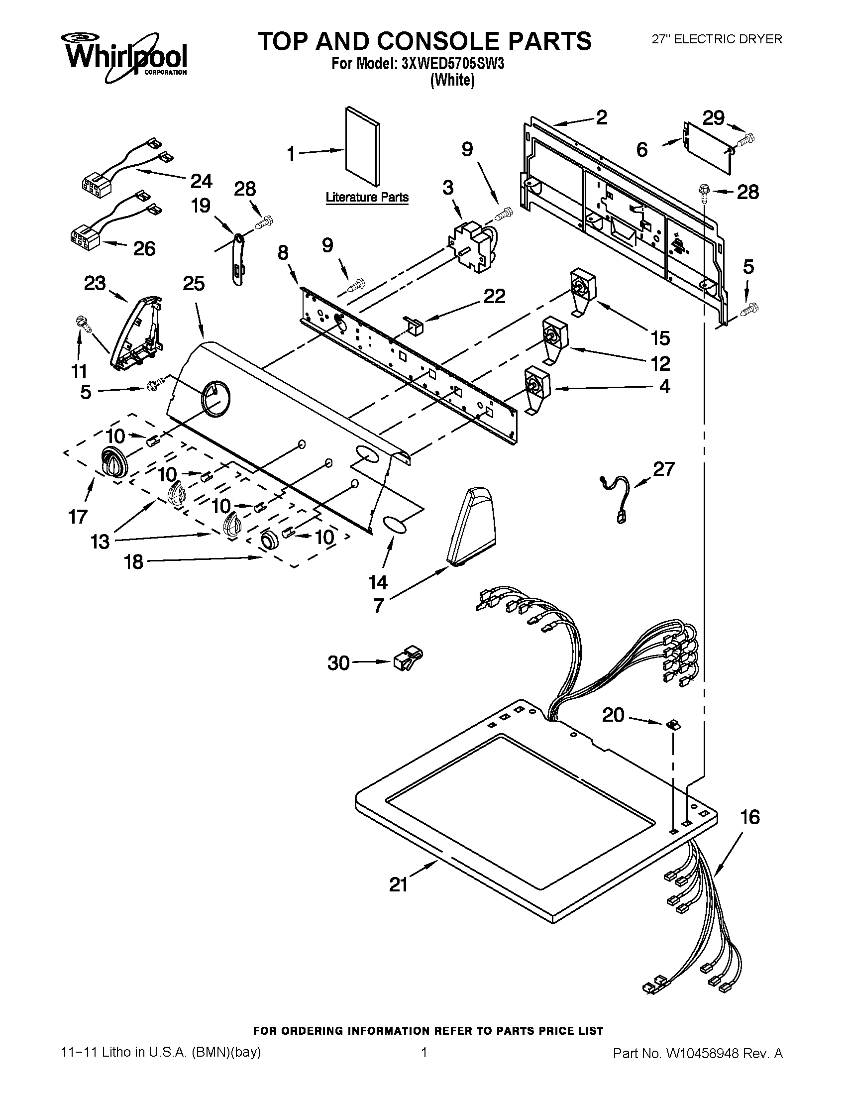 01 - TOP AND CONSOLE PARTS