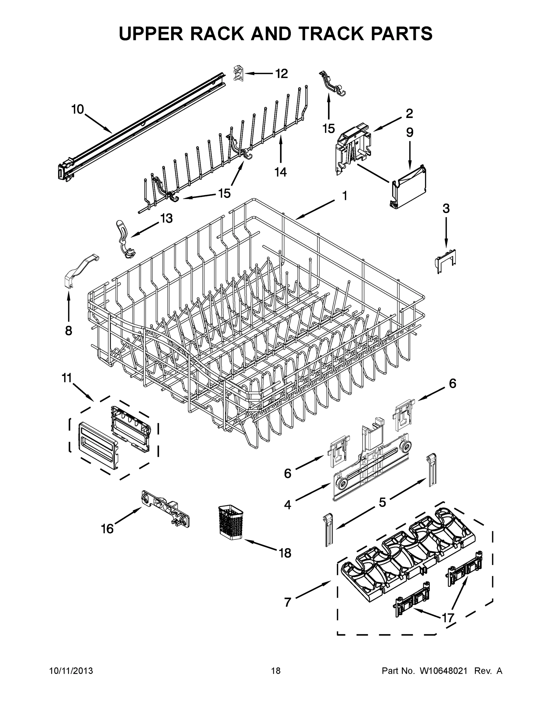 10 - UPPER RACK AND TRACK PARTS