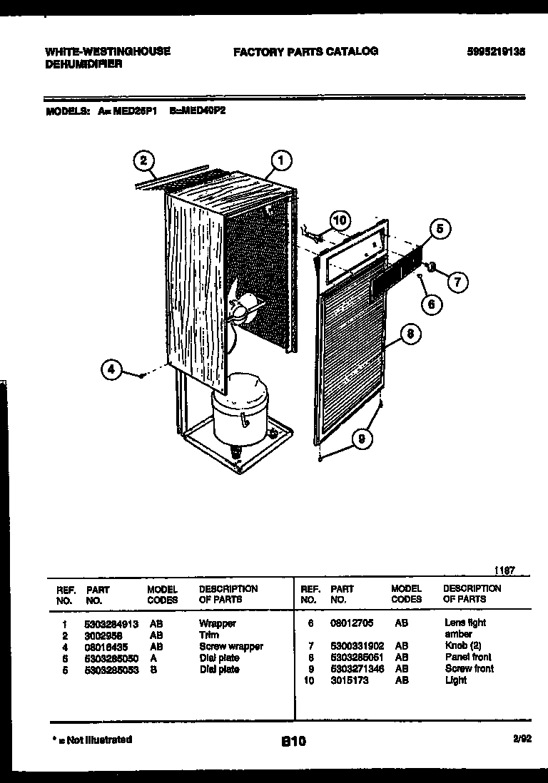 03 - CABINET AND CONTROL PARTS