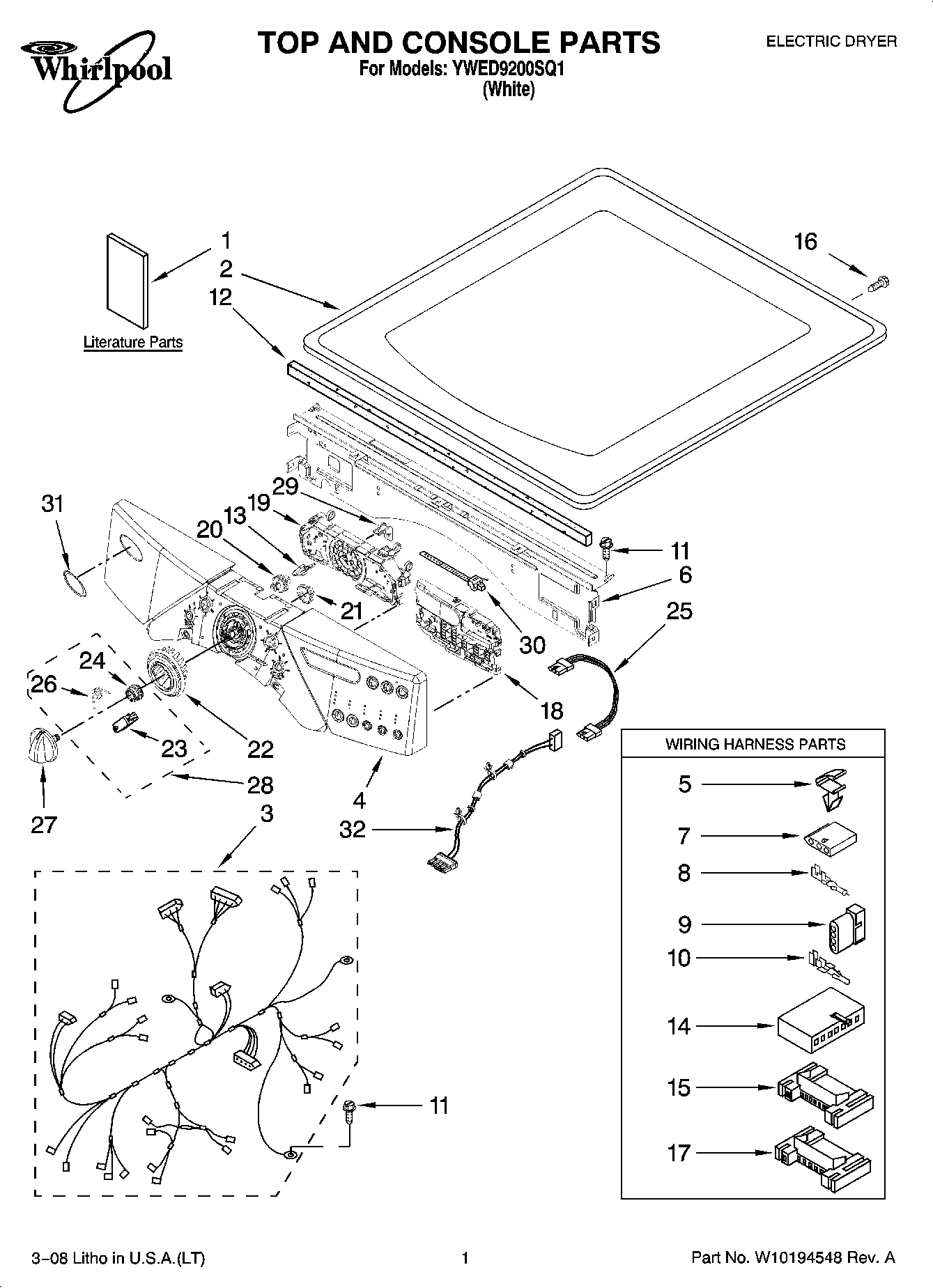 01 - TOP AND CONSOLE PARTS