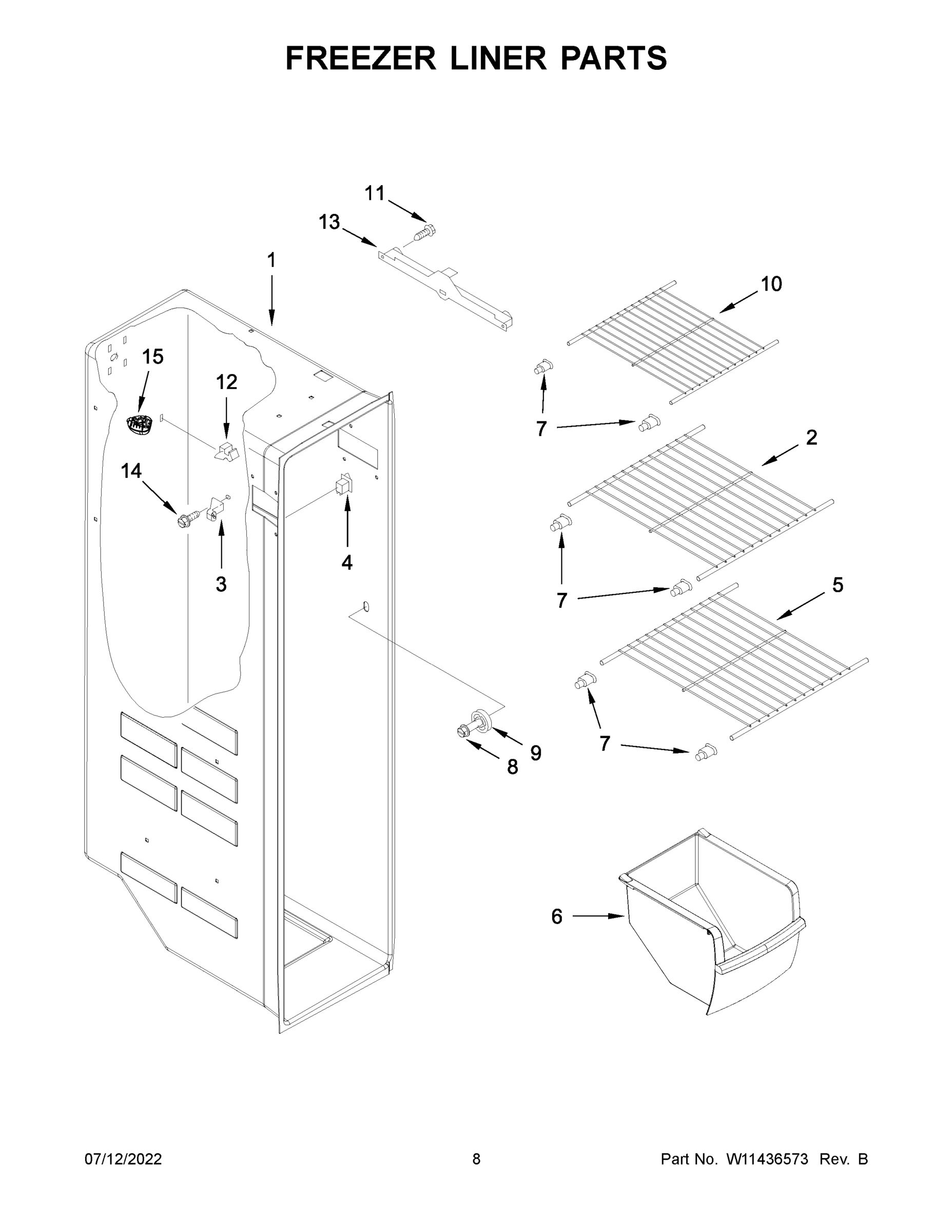 05 - FREEZER LINER PARTS