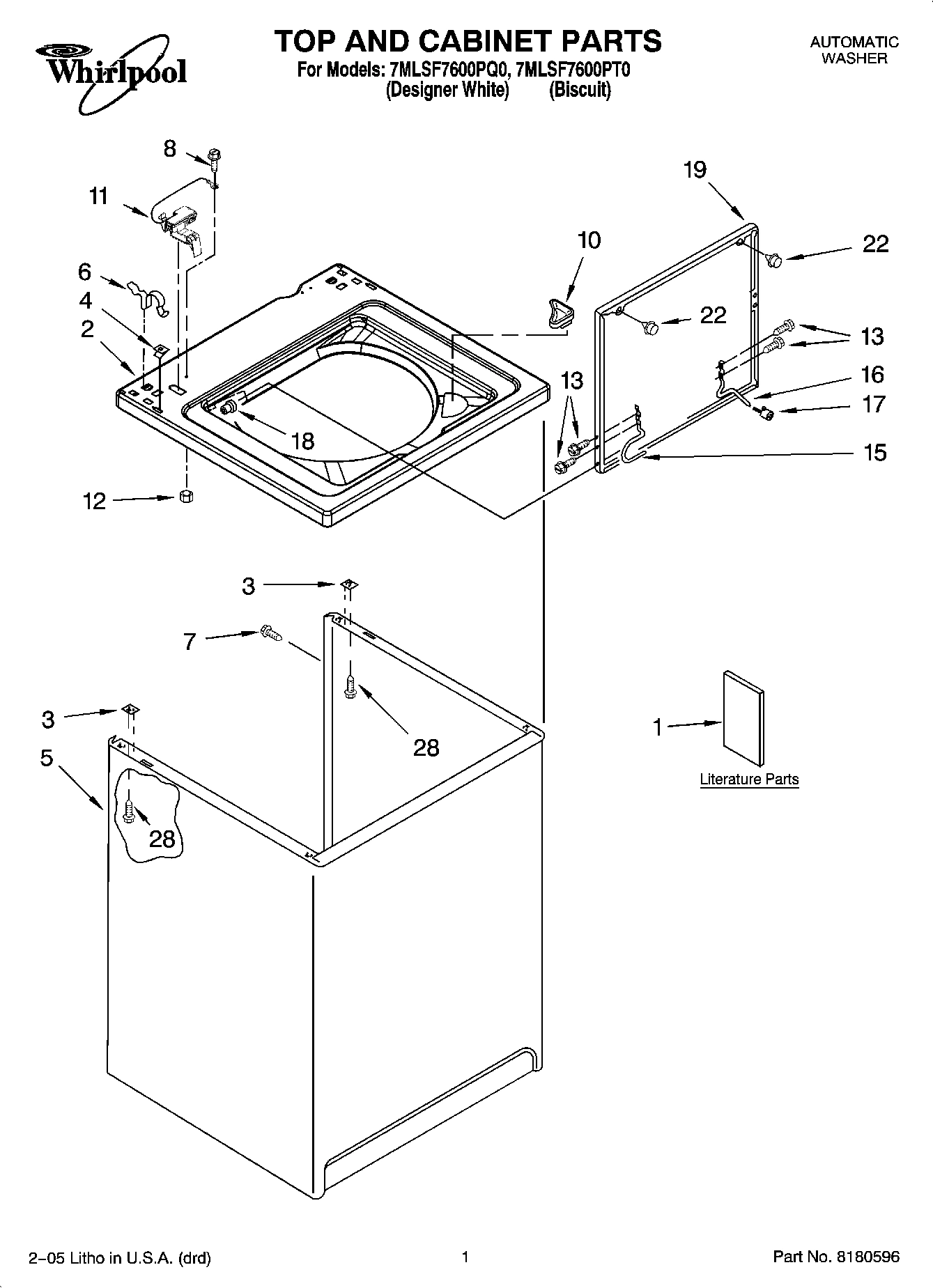 01 - TOP AND CABINET PARTS