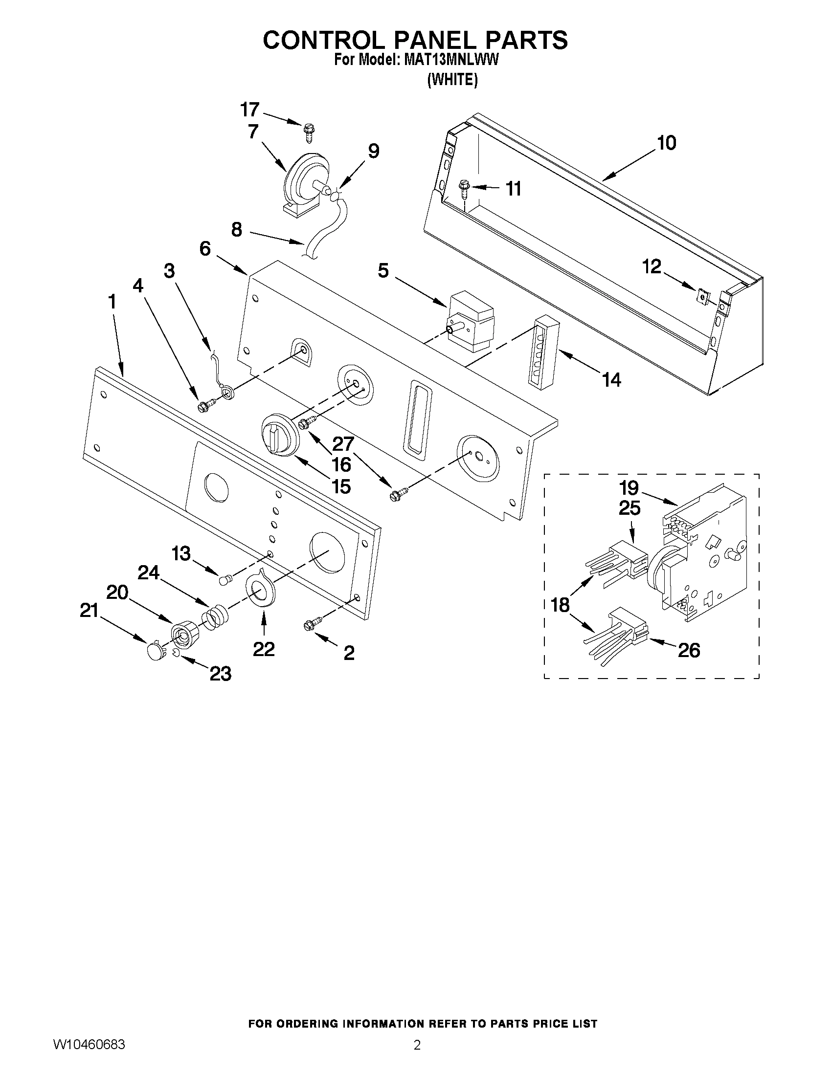 01 - CONTROL PANEL PARTS