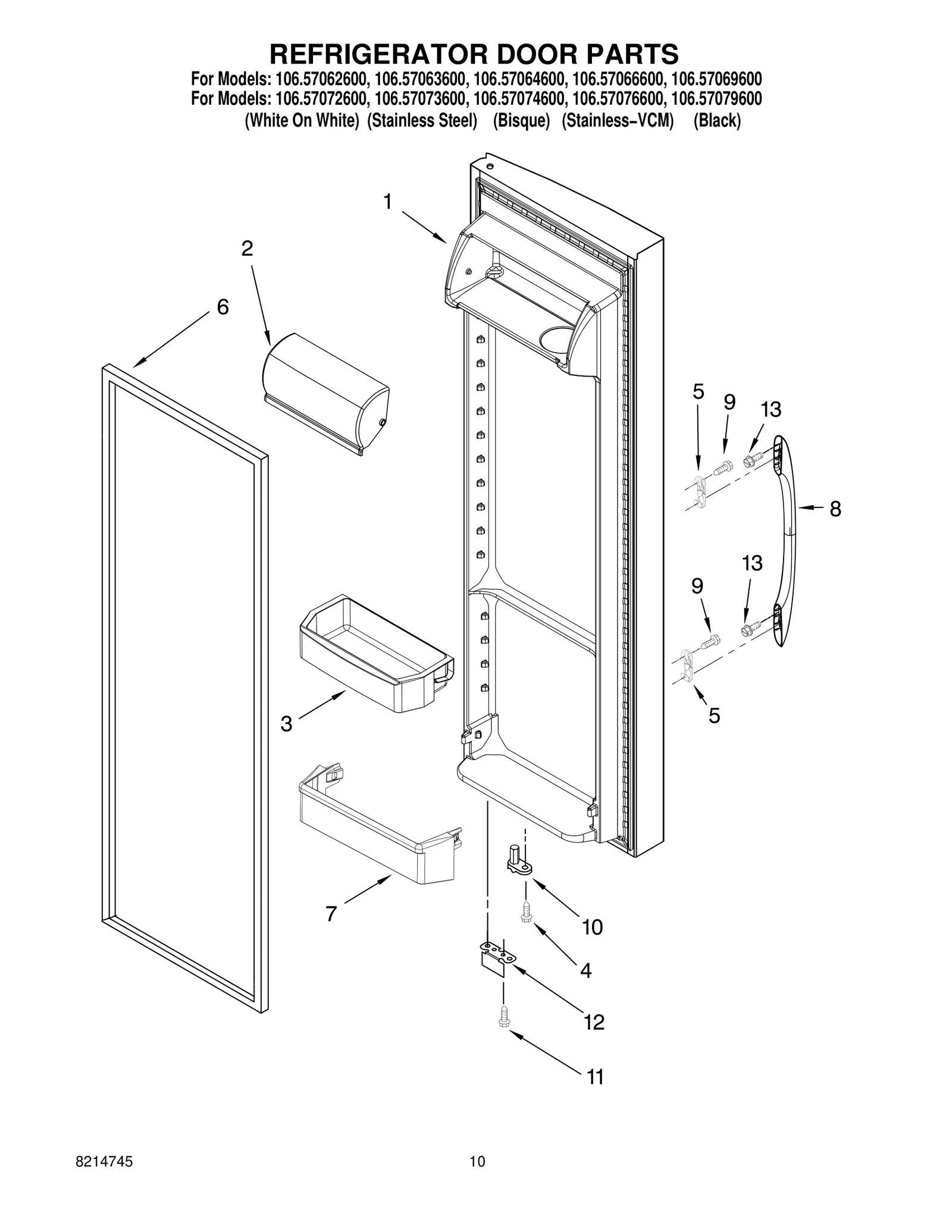 REFRIGERATOR DOOR PARTS