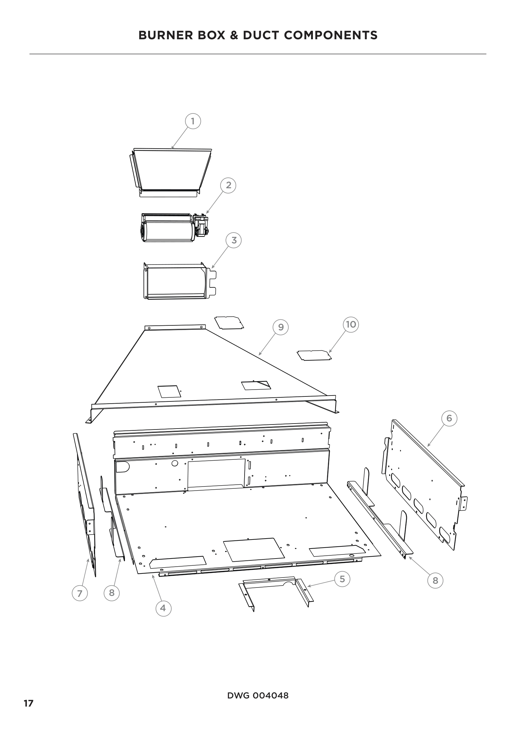 BURNER BOX & DUCT COMPONENTS