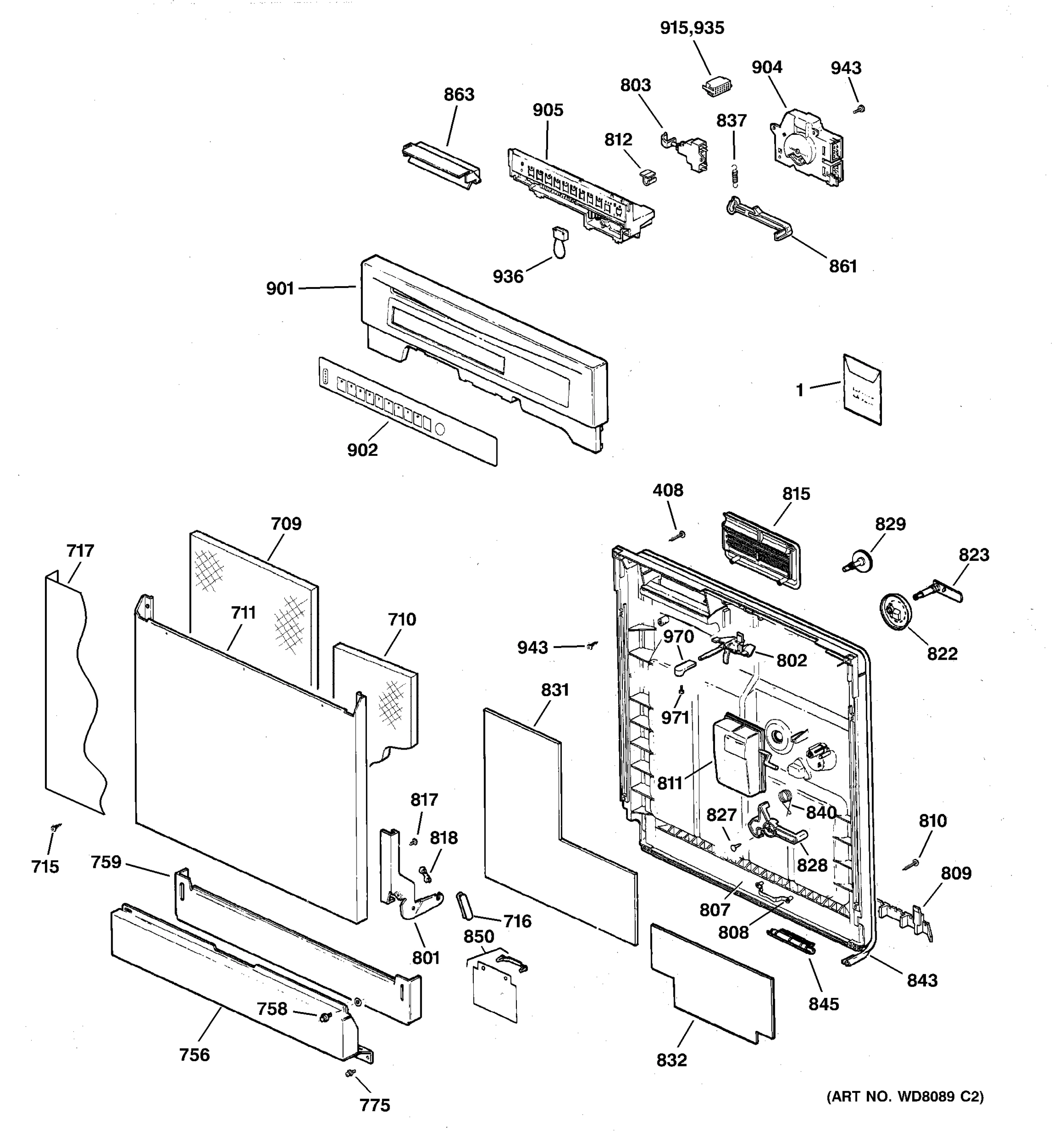 ESCUTCHEON & DOOR ASSEMBLY