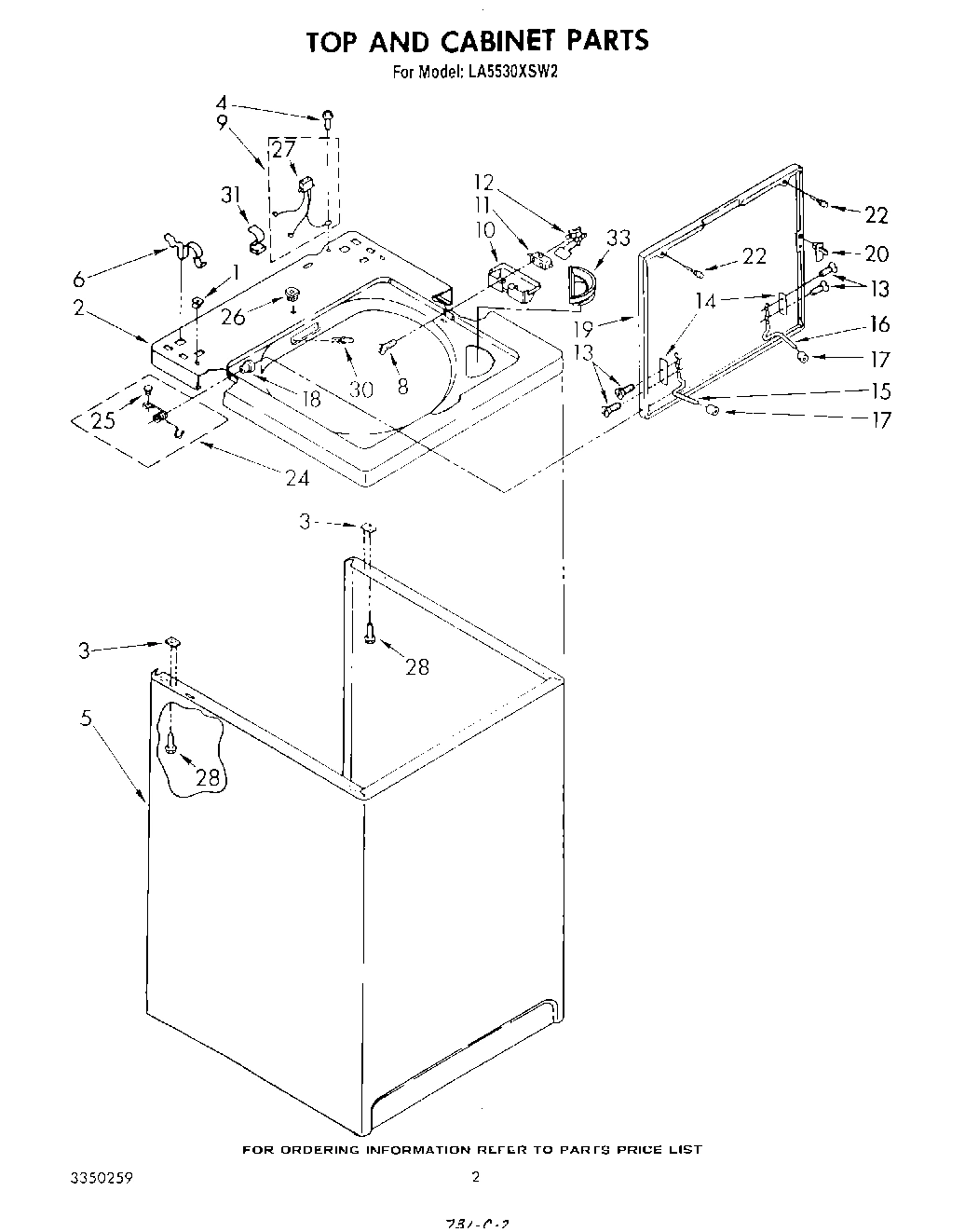 02 - TOP AND CABINET , LITERATURE AND OPTIONAL