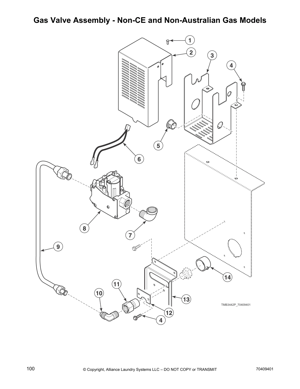 Gas Valve Assembly - Non-CE and Non-Australian Gas Models