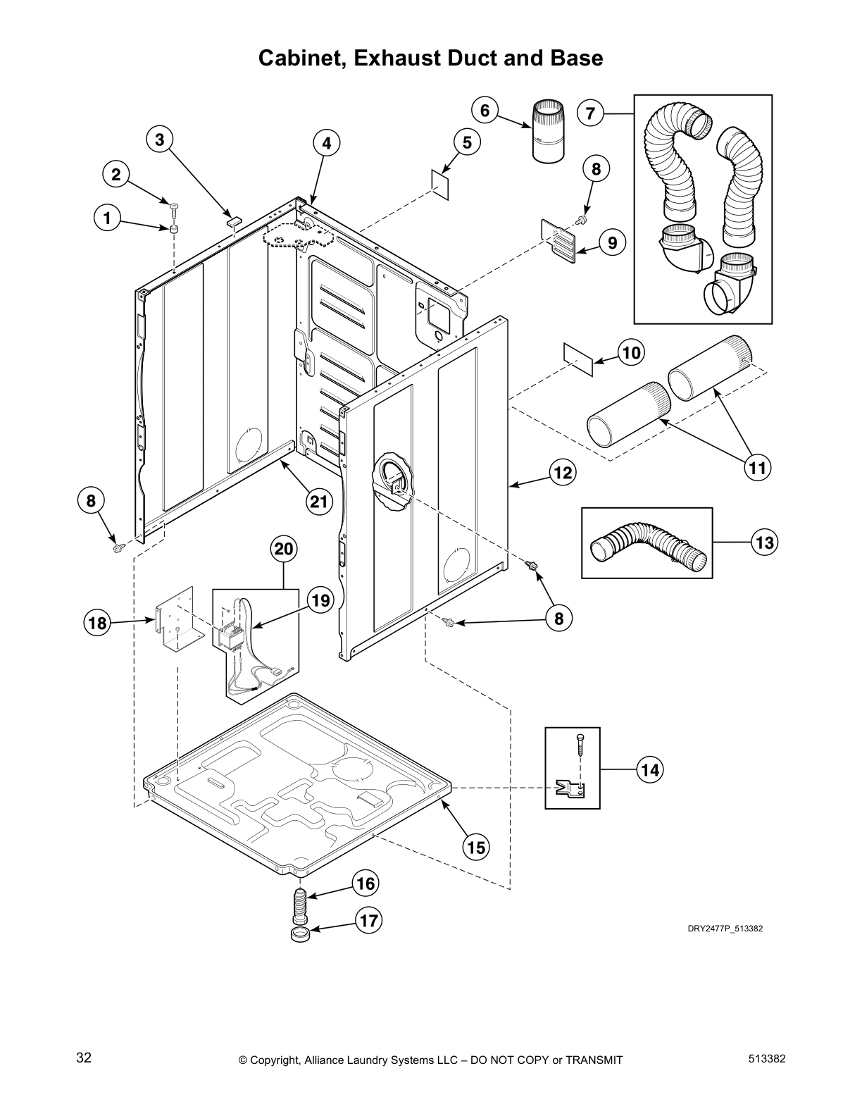 Cabinet, Exhaust Duct and Base