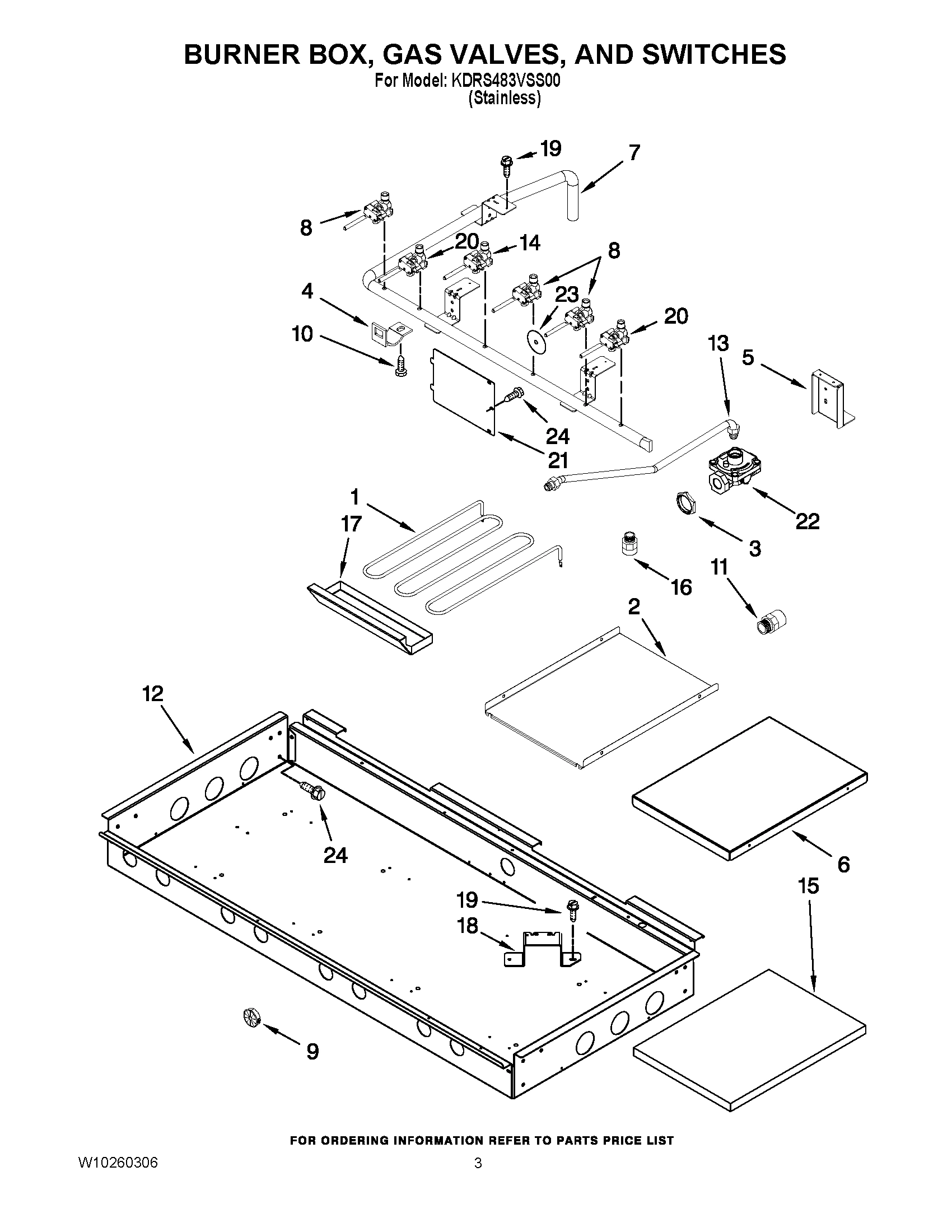 02 - BURNER BOX, GAS VALVES, AND SWITCHES