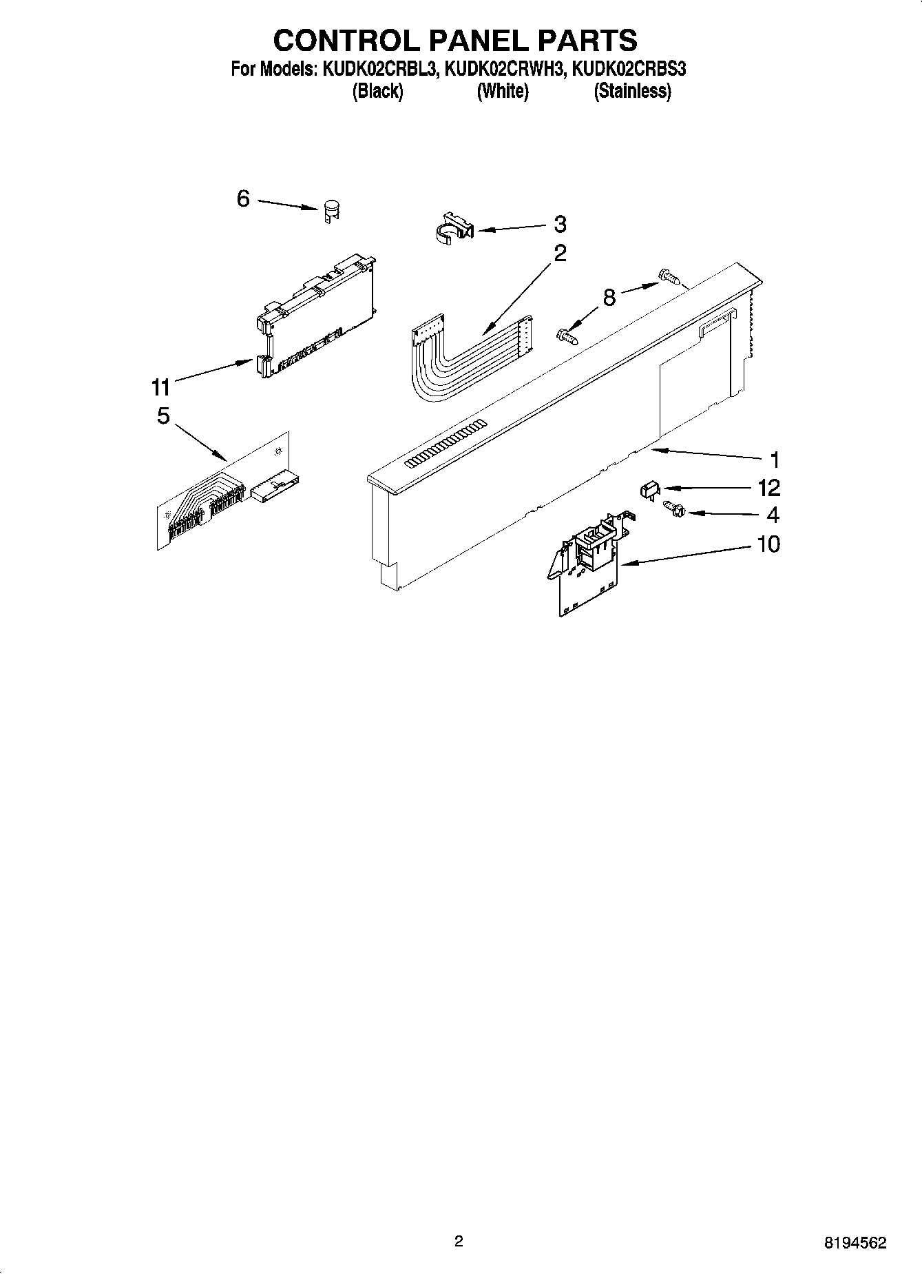 02 - CONTROL PANEL PARTS