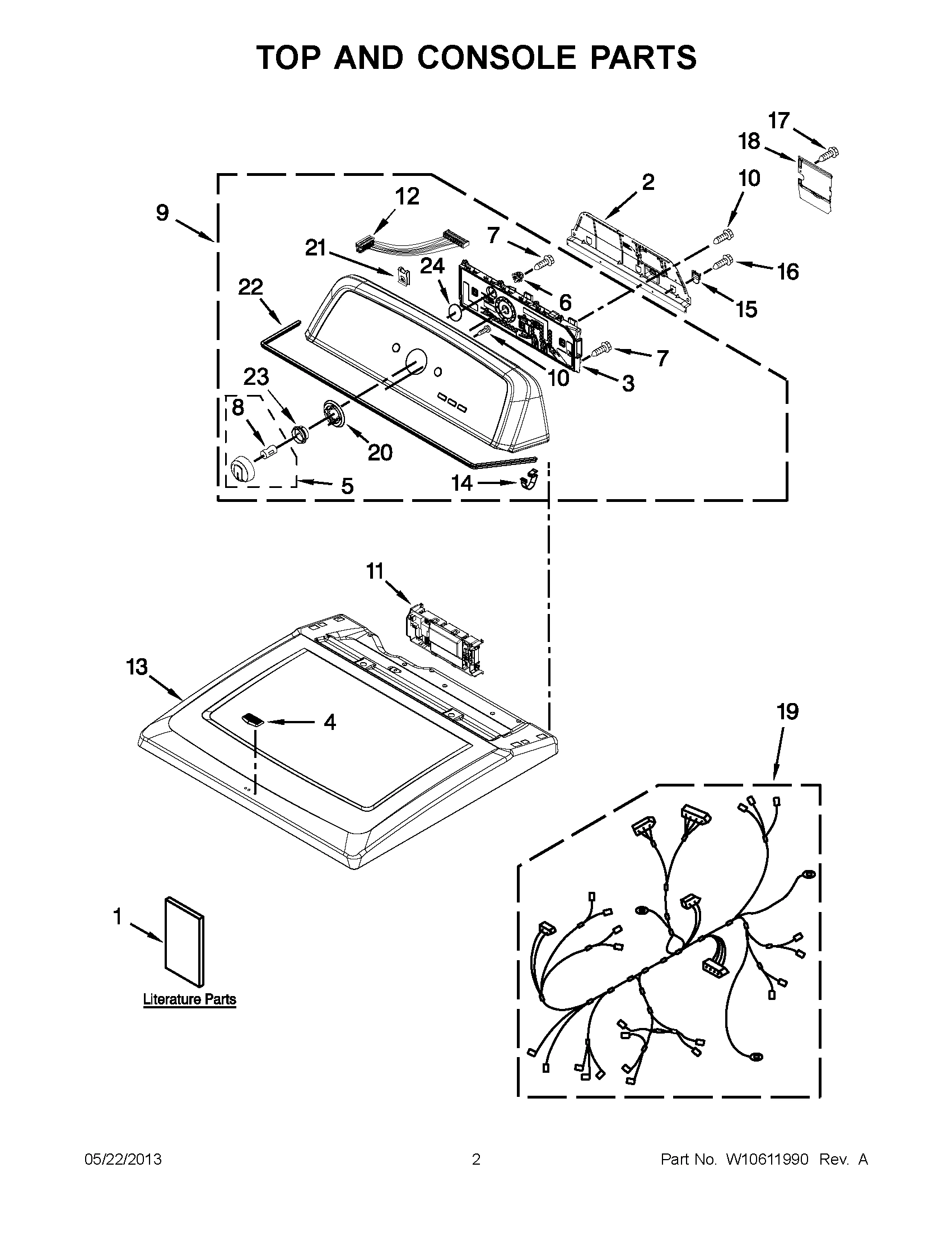 01 - TOP AND CONSOLE PARTS