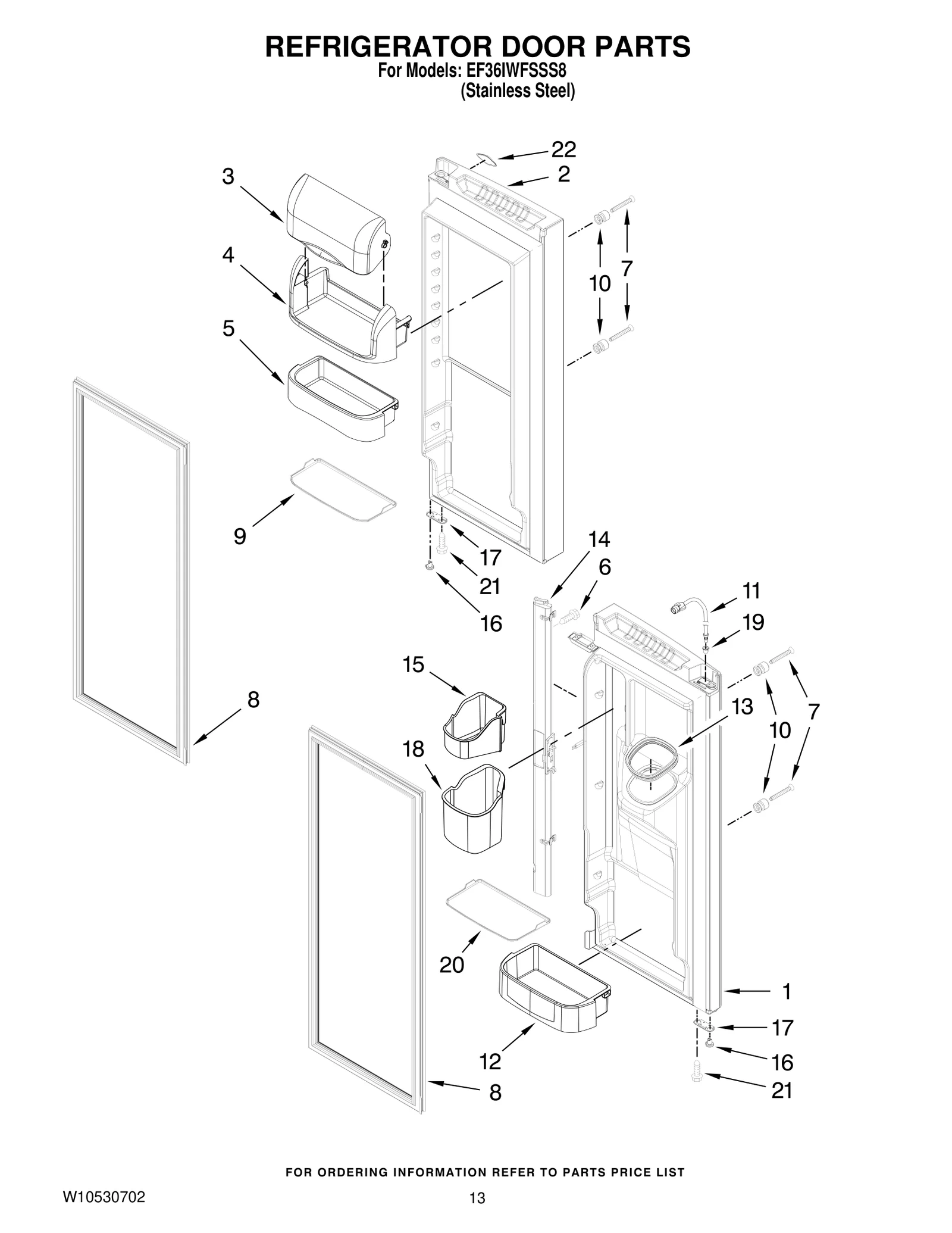 REFRIGERATOR DOOR PARTS