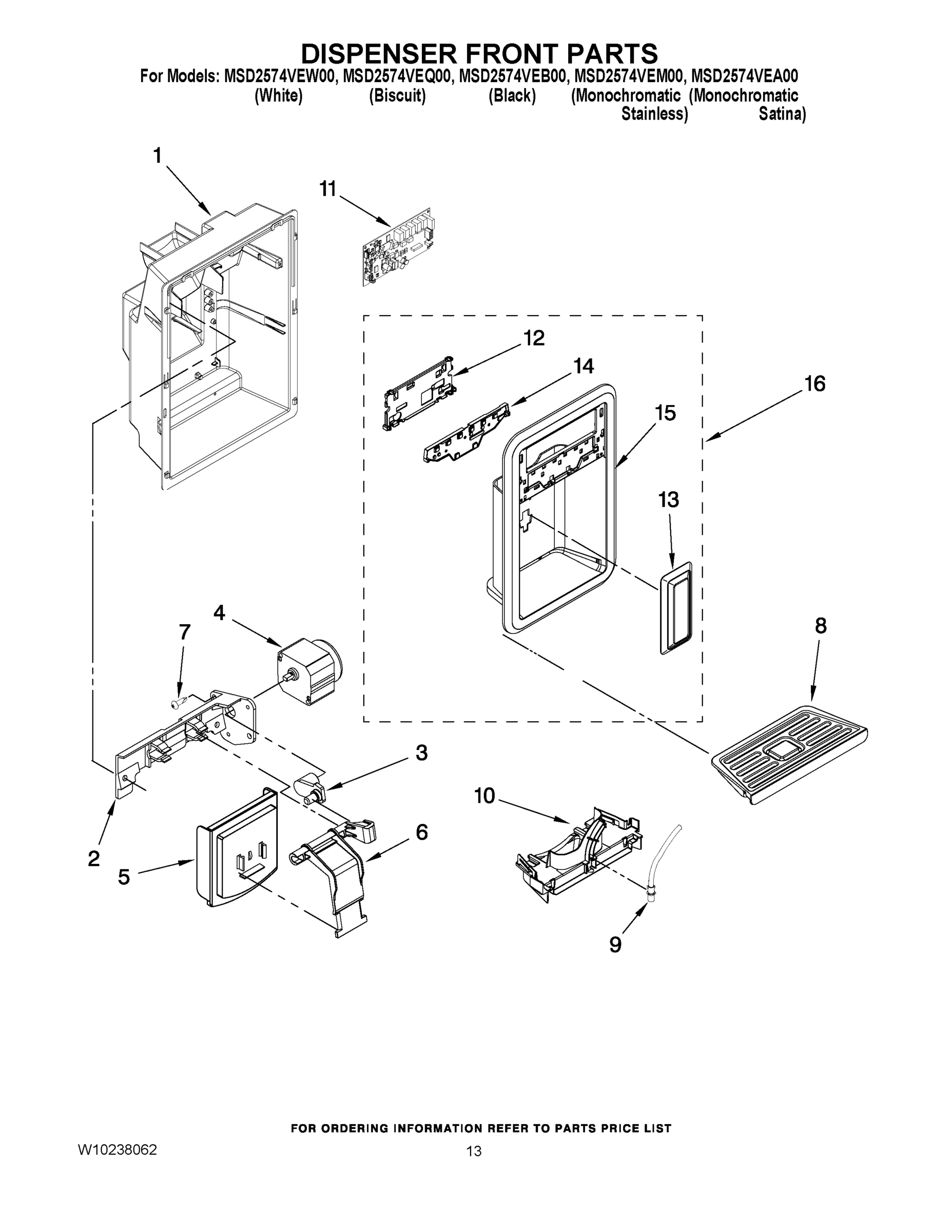08 - DISPENSER FRONT PARTS