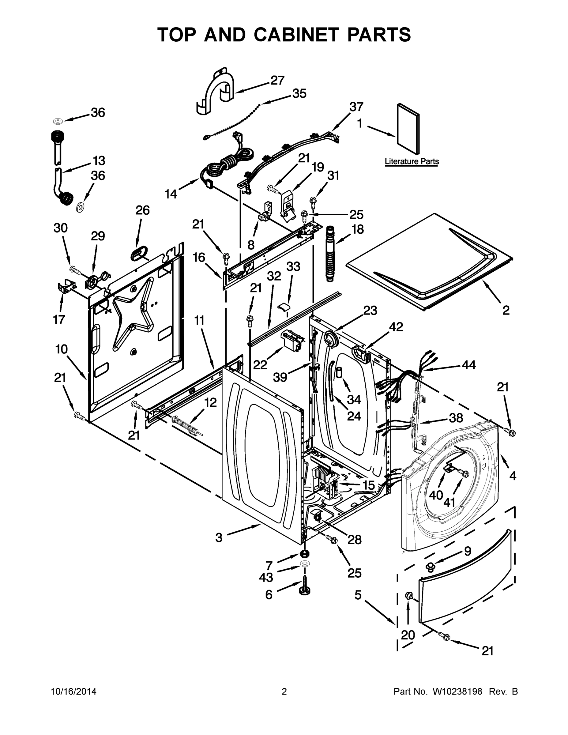 02 - TOP AND CABINET PARTS