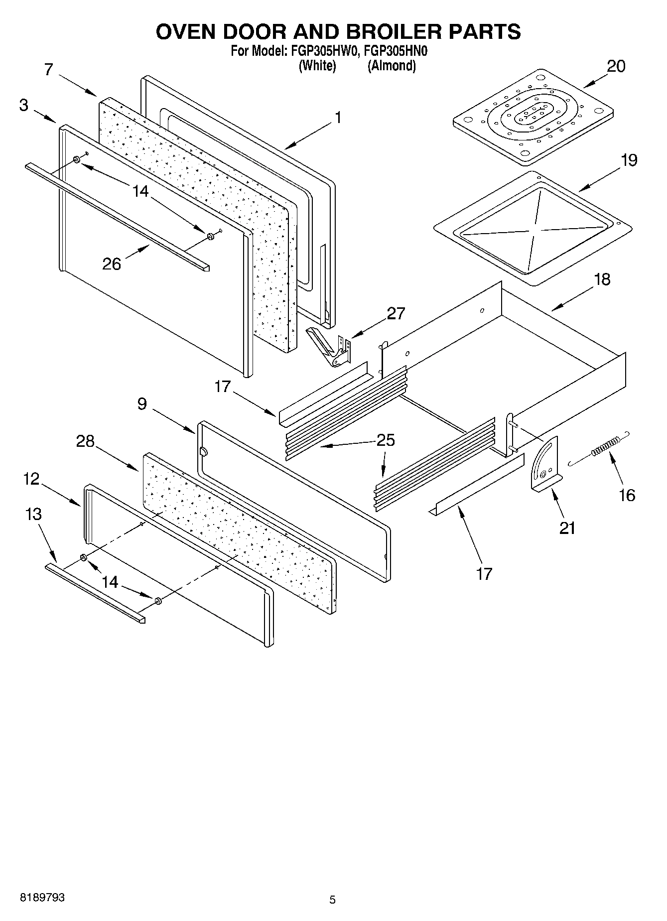 03 - OVEN DOOR AND BROILER