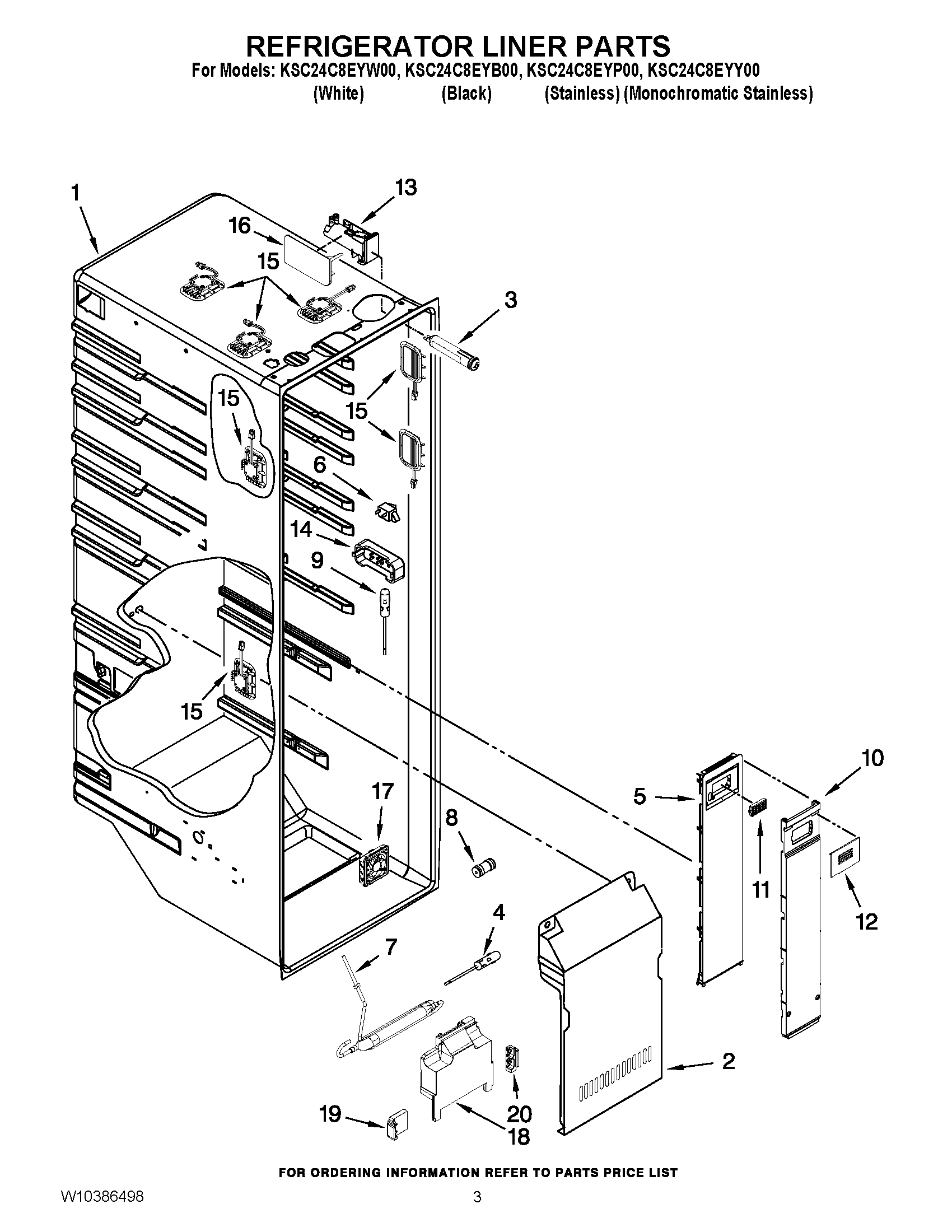 02 - REFRIGERATOR LINER PARTS