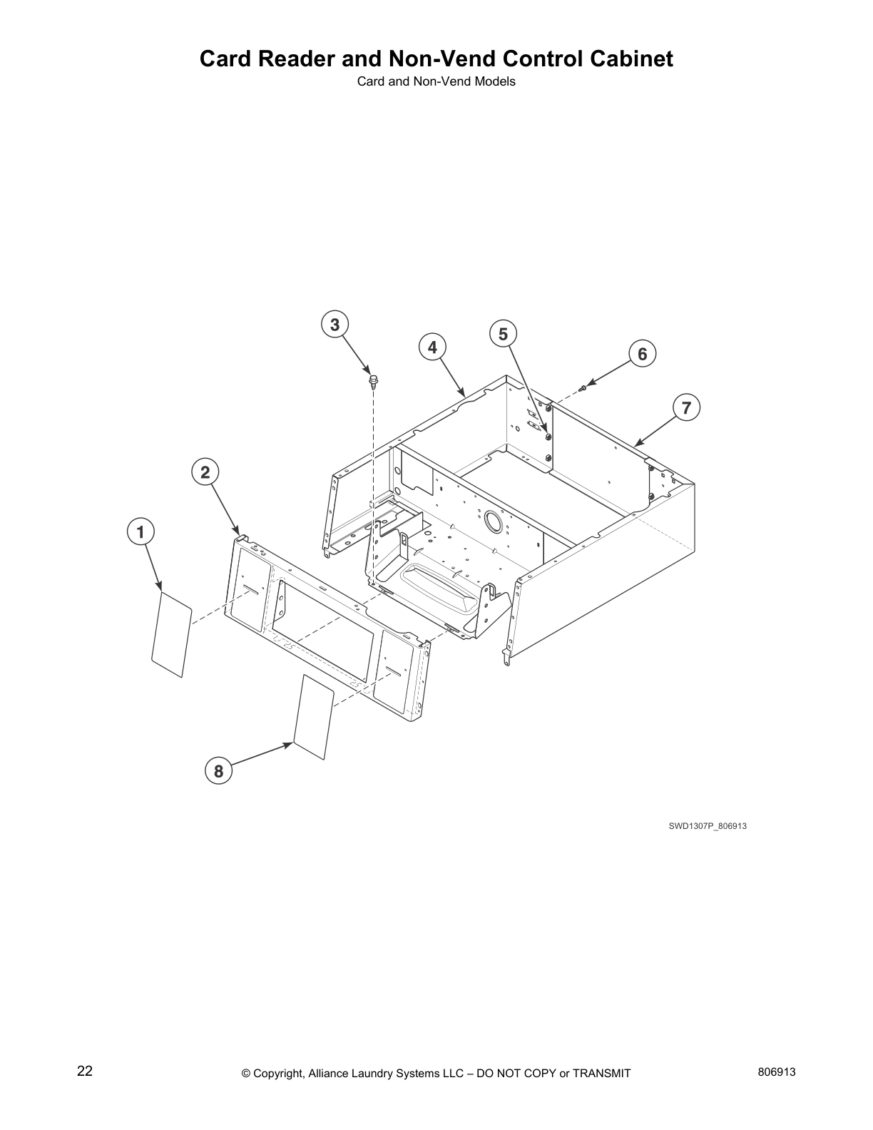Card Reader and Non-Vend Control Cabinet