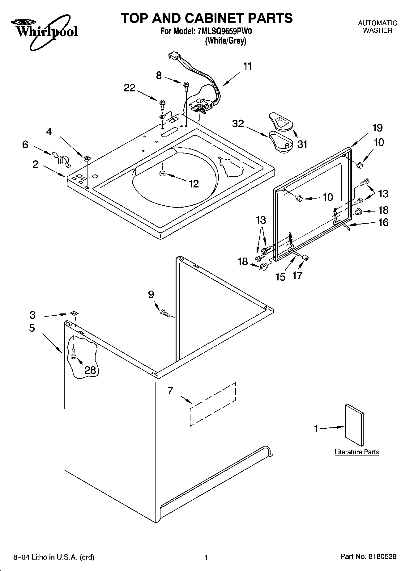 01 - TOP AND CABINET PARTS