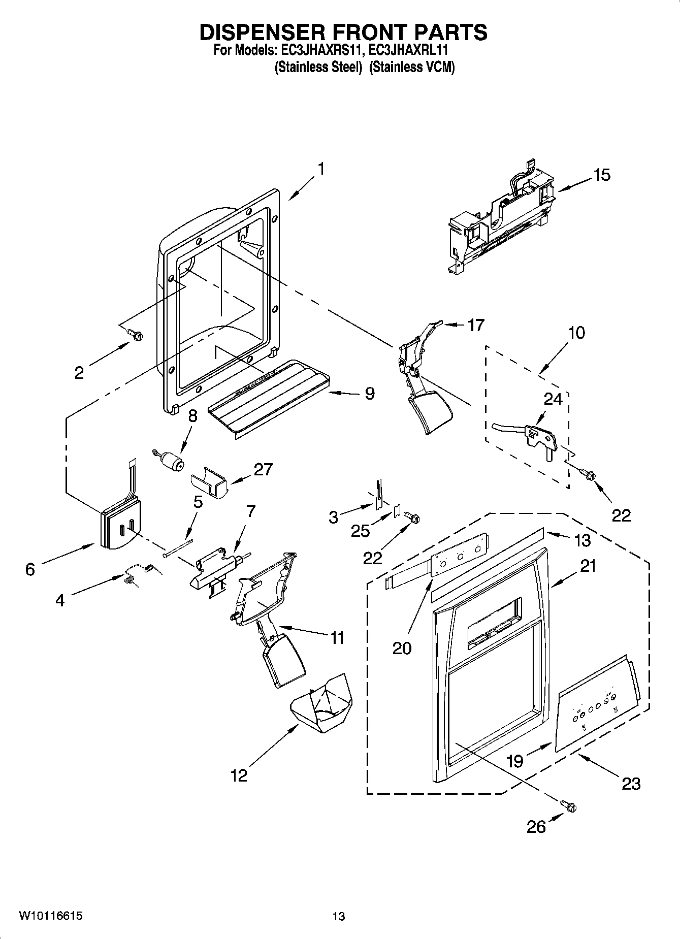 08 - DISPENSER FRONT PARTS
