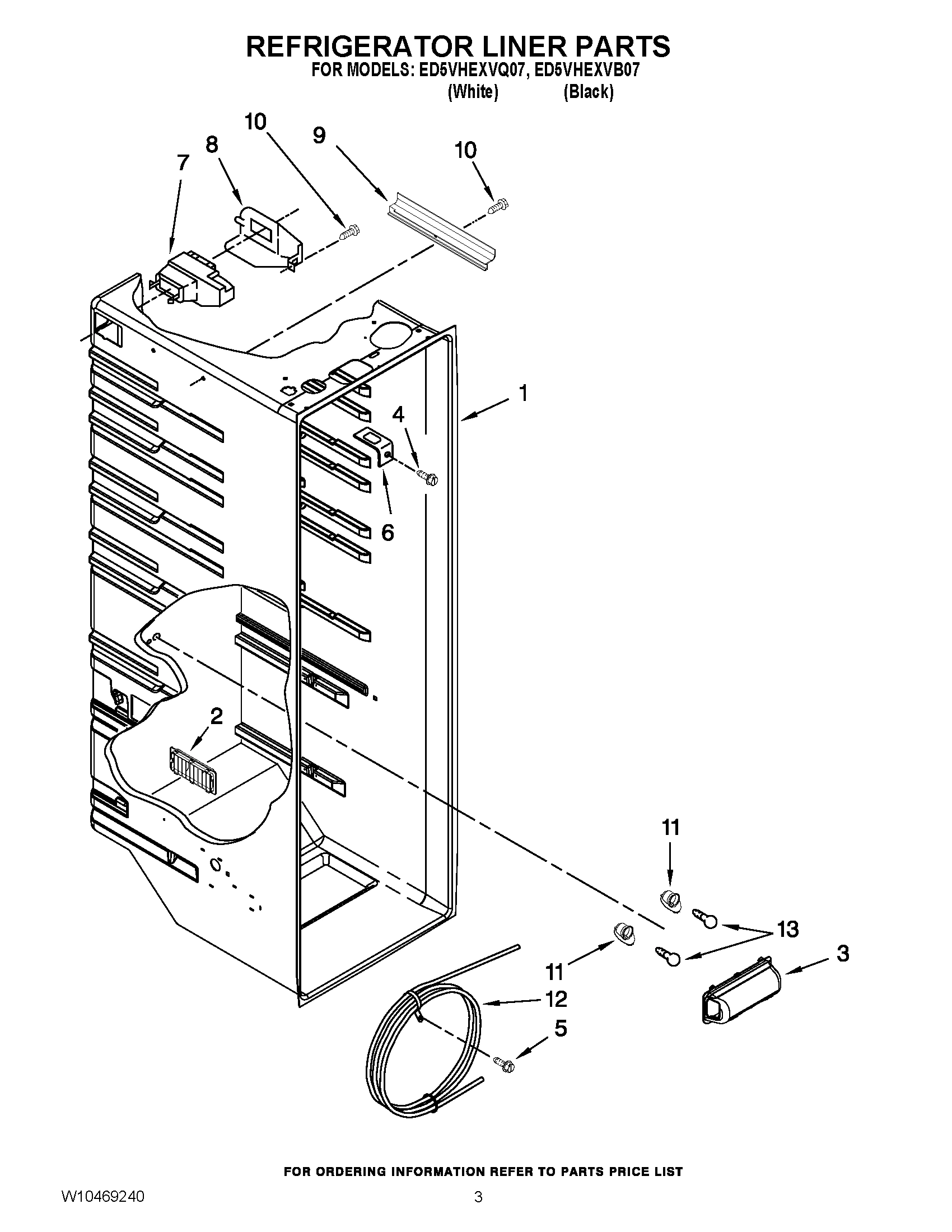 02 - REFRIGERATOR LINER PARTS