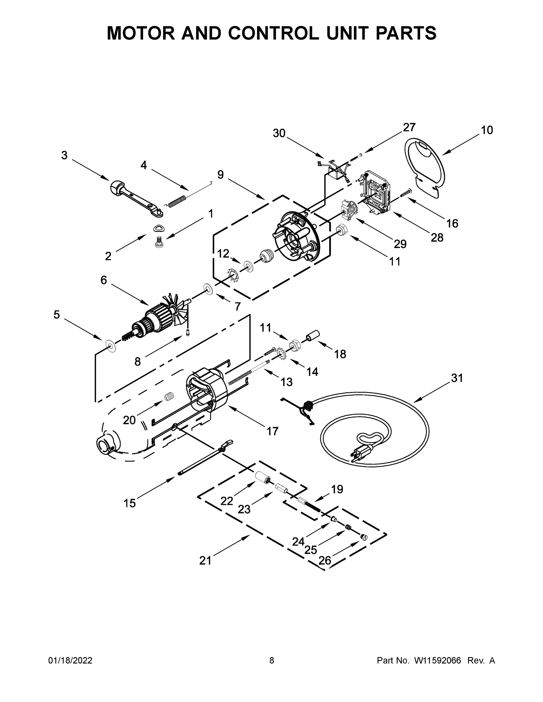 05 - MOTOR AND CONTROL UNIT PARTS