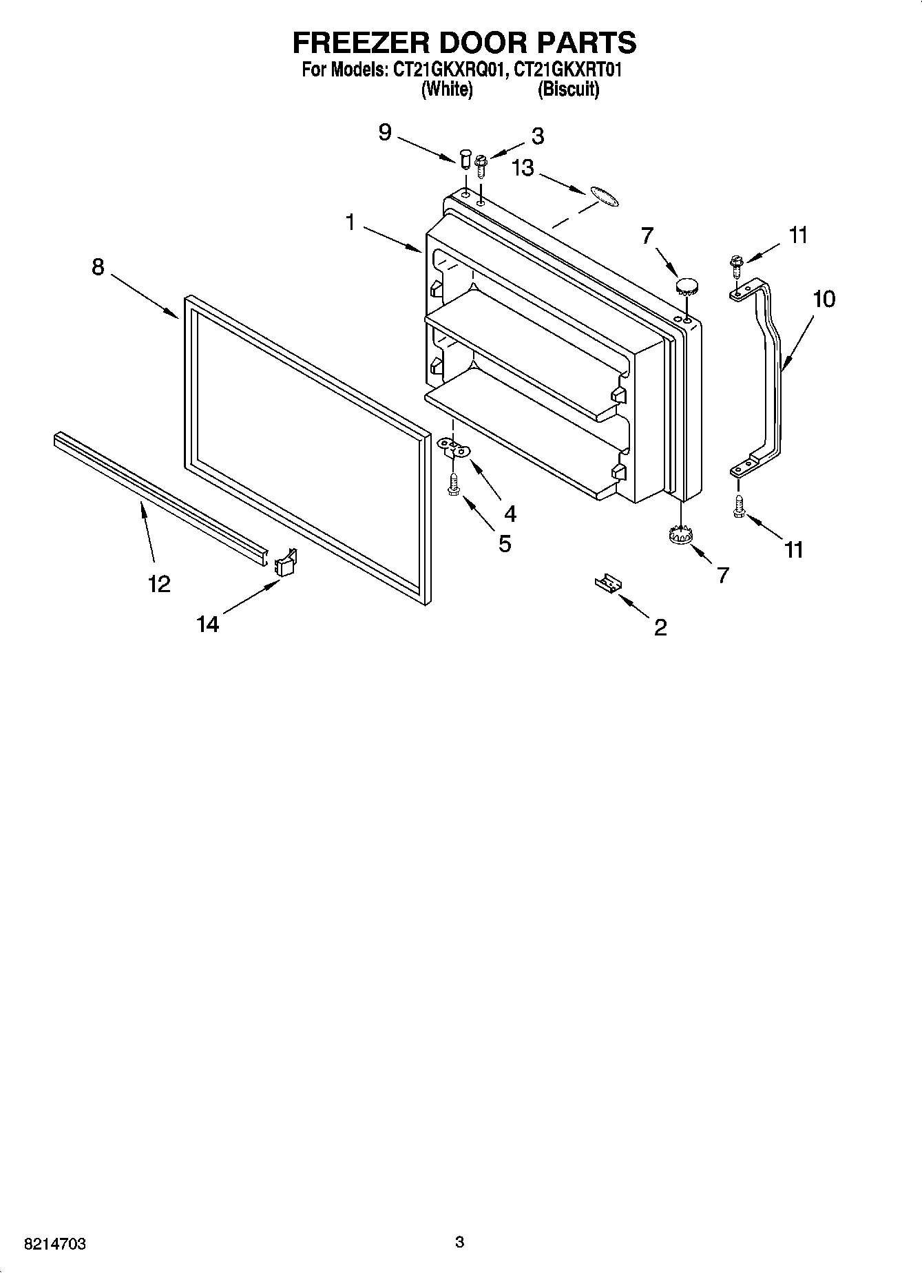 02 - FREEZER DOOR PARTS