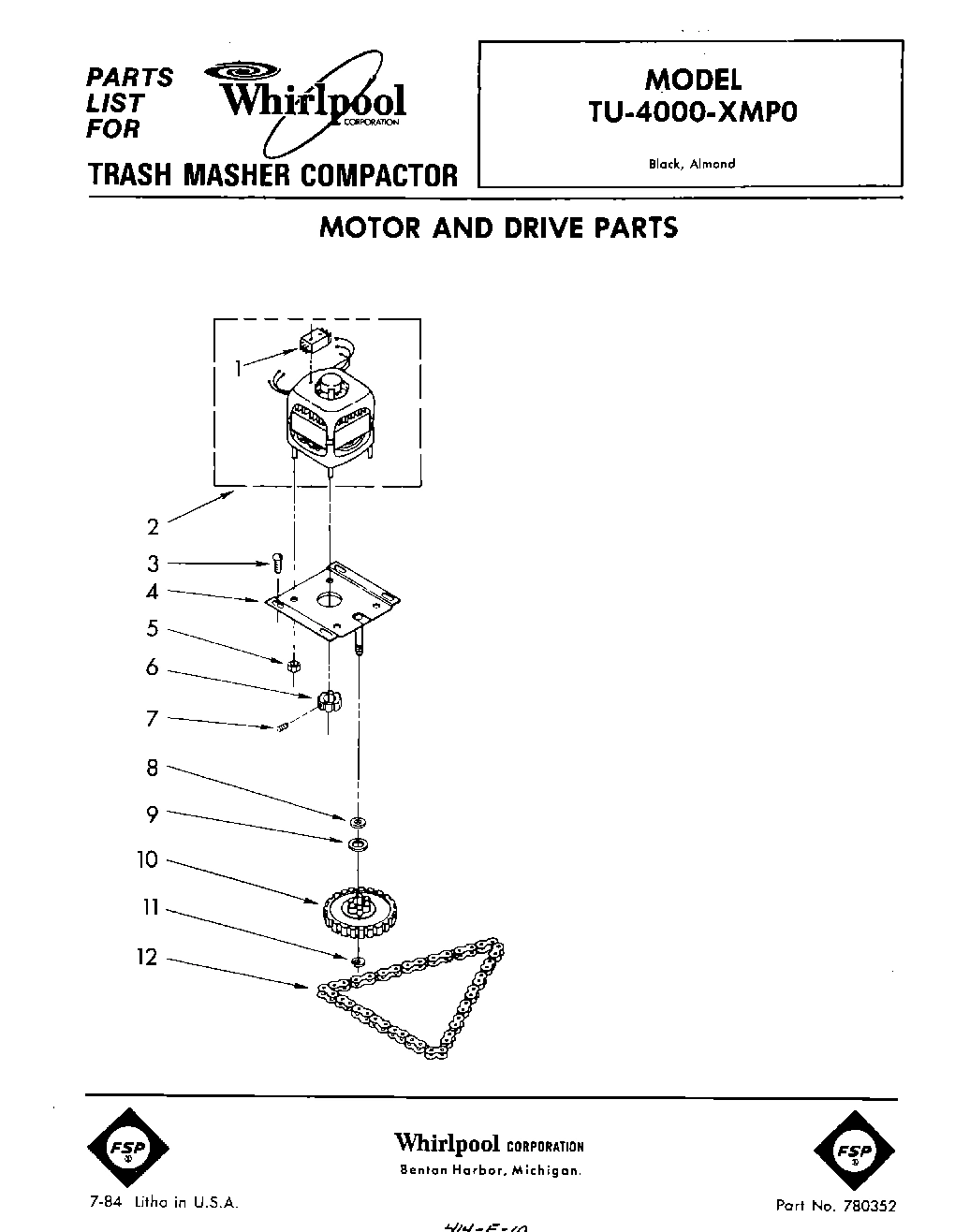 01 - MOTOR AND DRIVE , LIT/OPTIONAL